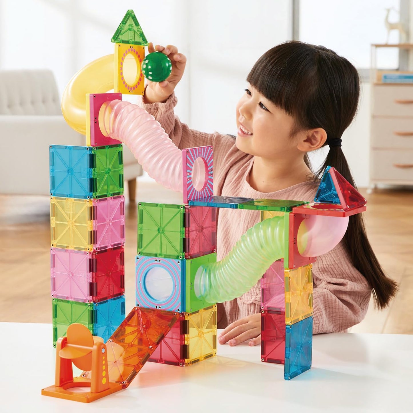 People Pythagoras Educational Ball Coaster Long, Magnetic Play and Build, Develops Inspiration PGS-147