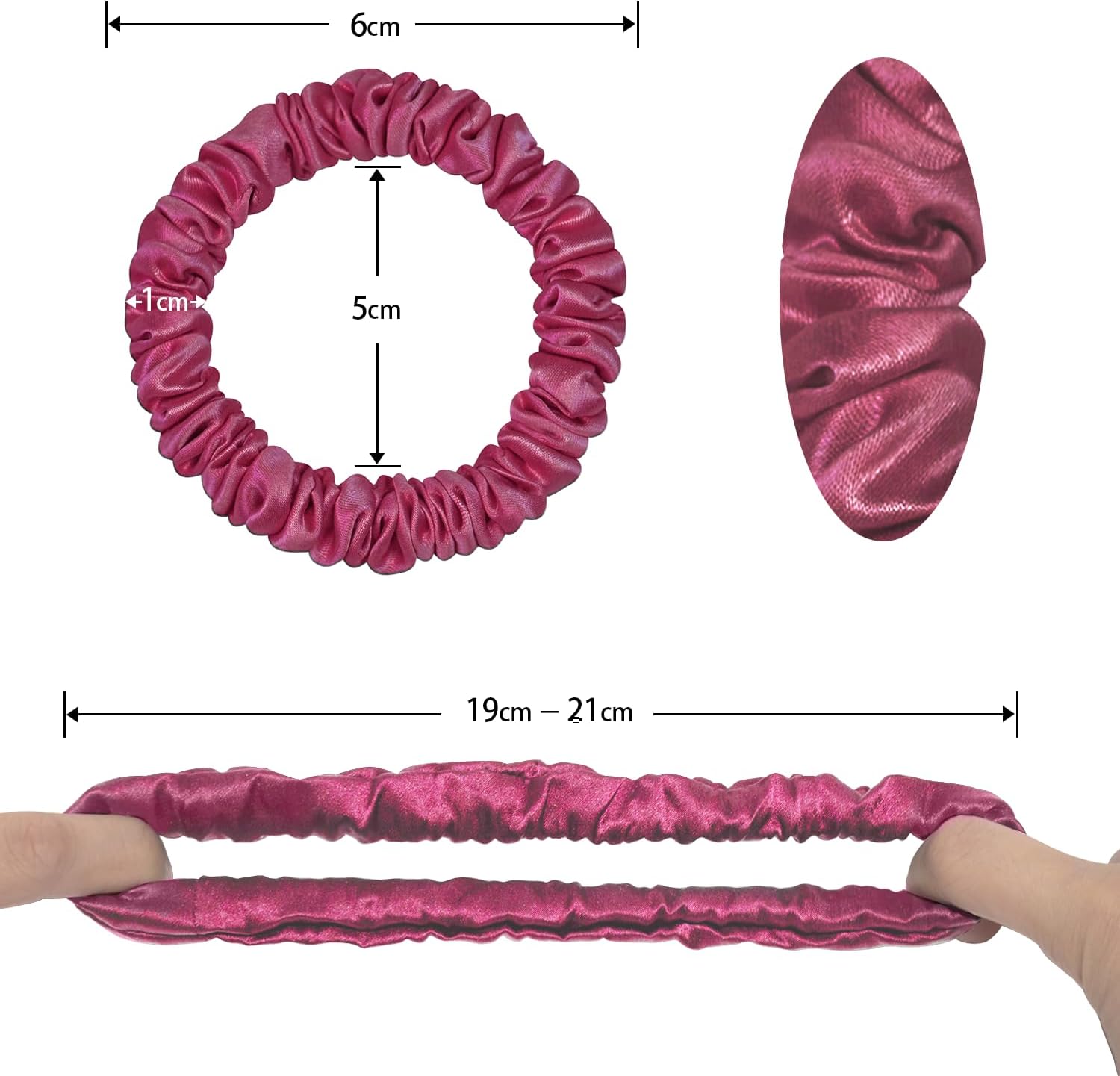 Utukky Silk Hair Rubber Silk Scrunchy Volume, Stylish, Adult 100% Natural Silk, 6A Class, Hair Accessories, Hair Accessories, Anti-Static, Gentle on Hair, Mature Gift, Set of 1