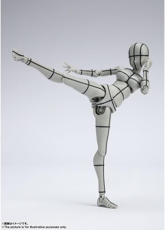 BANDAI SPIRITS S.H. Figuarts Body-chan - Kentaro Yabuki, Edition, Wire Frame (Gray Color Ver.) (Resale Version), Approx. 5.3 inches (135 mm), PVC & ABS, Pre-painted Action Figure