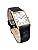 Seiko SWR052 Men's Wristwatch, Square Design, Quartz, White Dial x Black Leather Band
