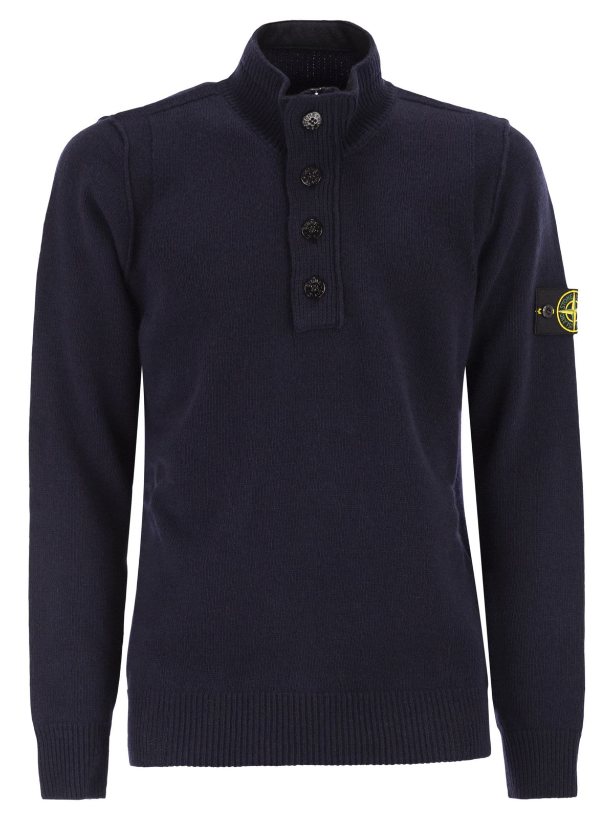 Stone Stone Island Jumper With Short Zip And Felt Details - Image 6