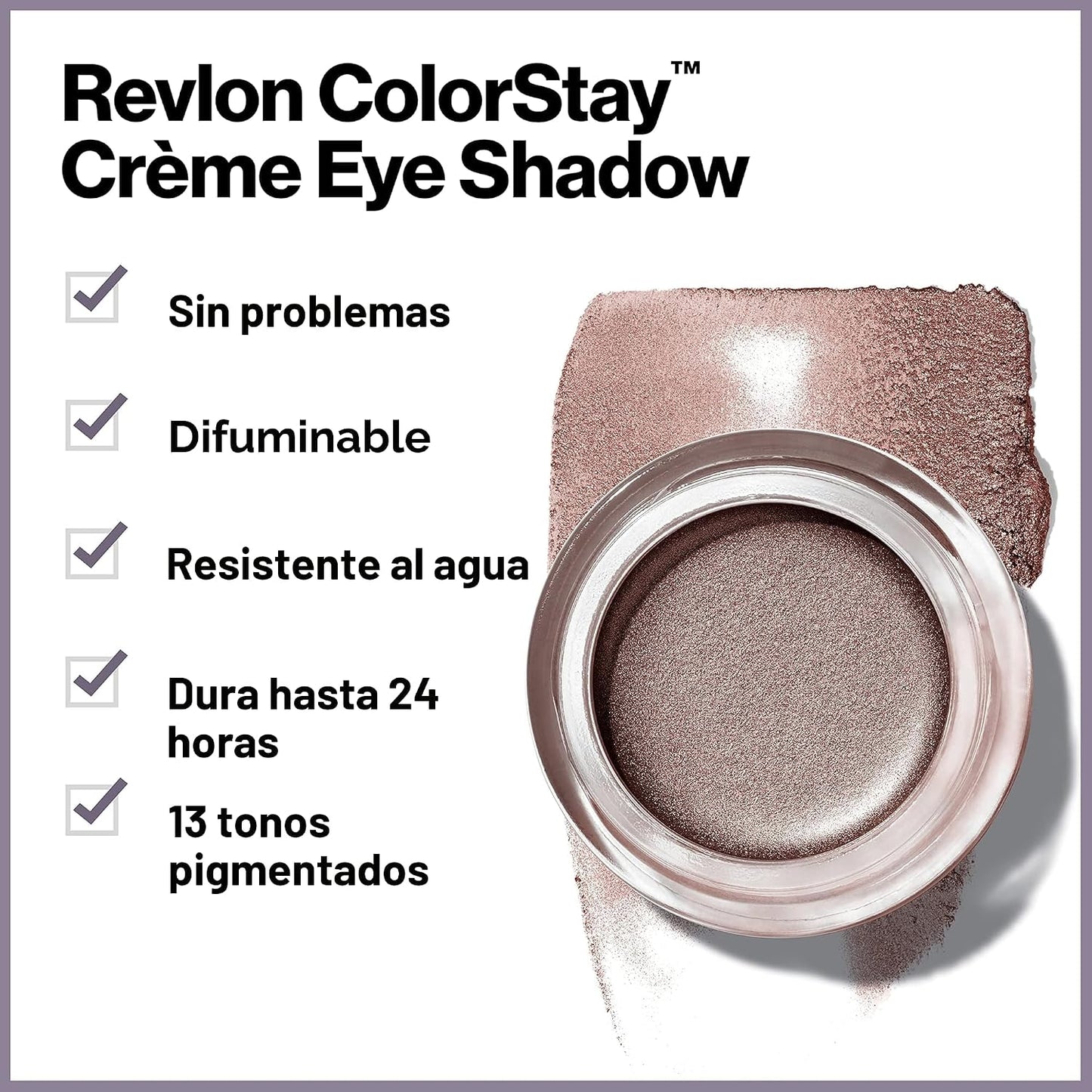 REVLON Colorstay - Sombra de ojos en crema 730 Praliné para mujer, sombra de ojos de 0.18 onzas, 0.18 onzas