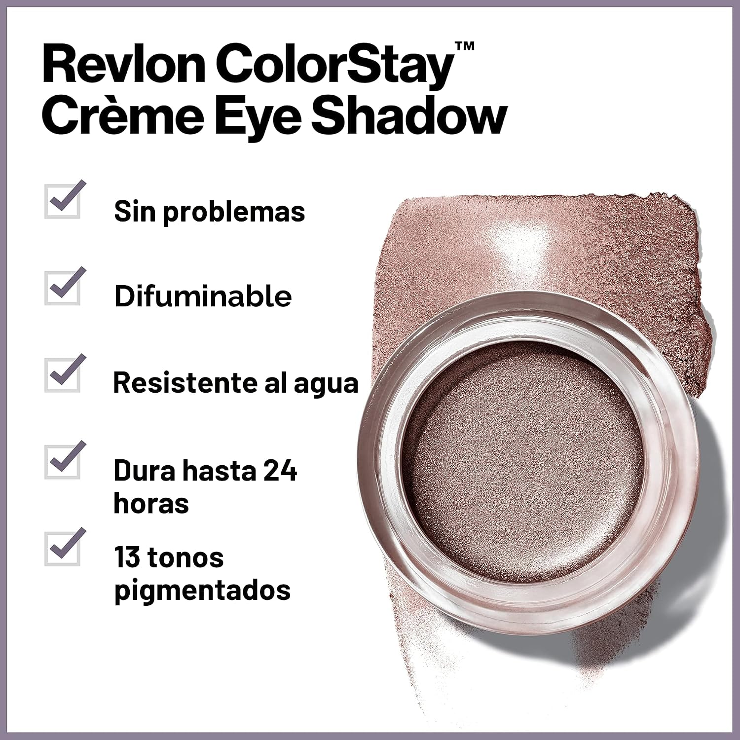 REVLON Colorstay - Sombra de ojos en crema 730 Praliné para mujer, sombra de ojos de 0.18 onzas, 0.18 onzas