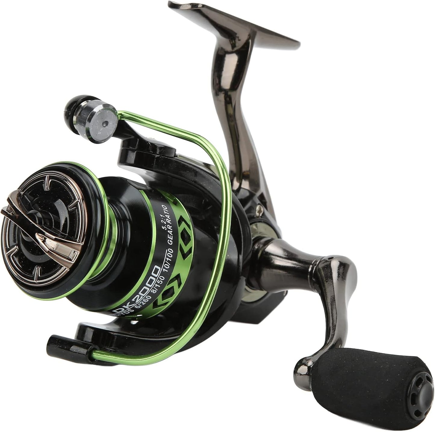 All Metal 5.2:1 Spinning Fishing Reel Geometric Cup Sealed Bearing High Performance Metal for Fishing Lovers