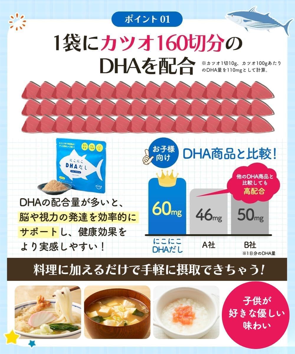 Niko Niko Iron Content DHA Dashi [Children Supplement Nutrition Fish Dislike Picky Eating Support Growth Study]