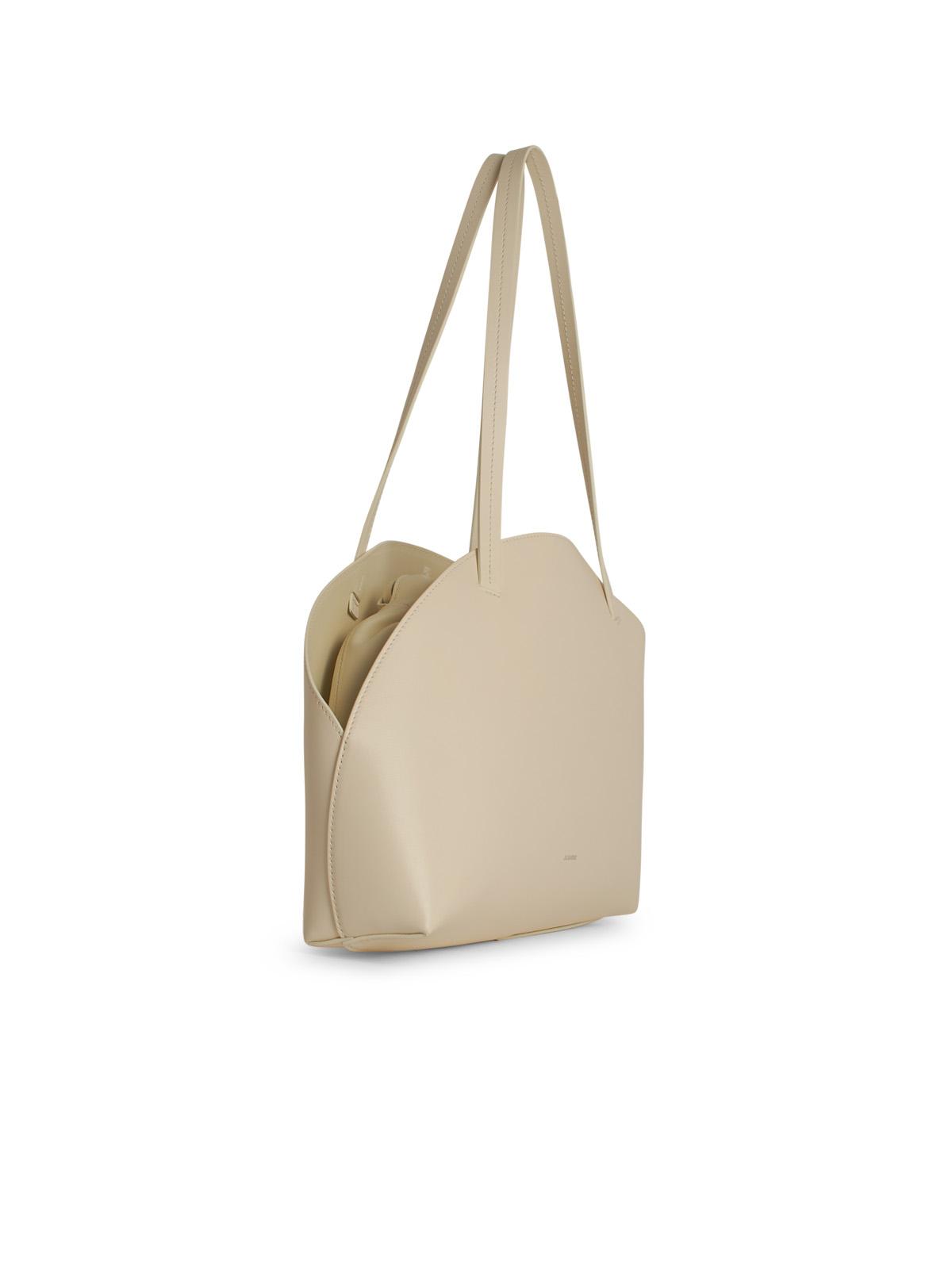 Jil Jil Sander 'Curve Media'白いリアクロスボディバッグ - Image 6