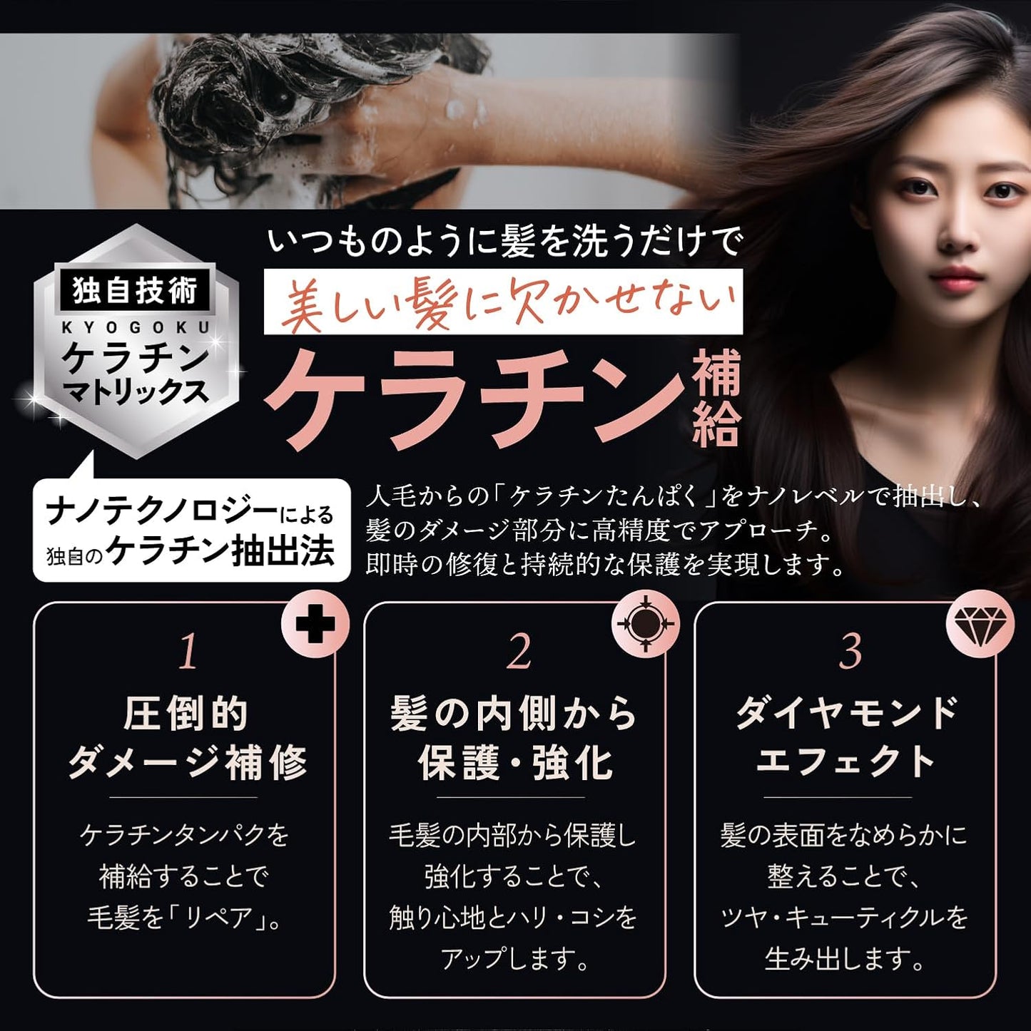 Kyogoku Keratin Treatment 100% Solution Rinse Treatment Beauty Salon Exclusive Product Interior Repair Hair Mask Damage Repair (Hair Quality Improvement Treatment) (Hair Quality Improvement Set)