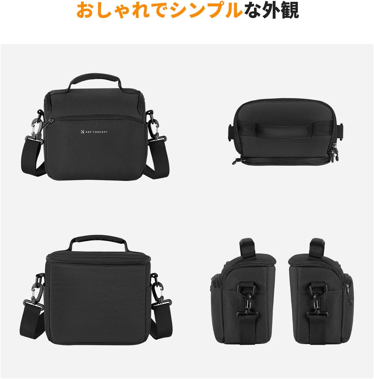 K&F Concept Camera Bag Shoulder Bag Camera Shoulder Bag, 01-black, Modern