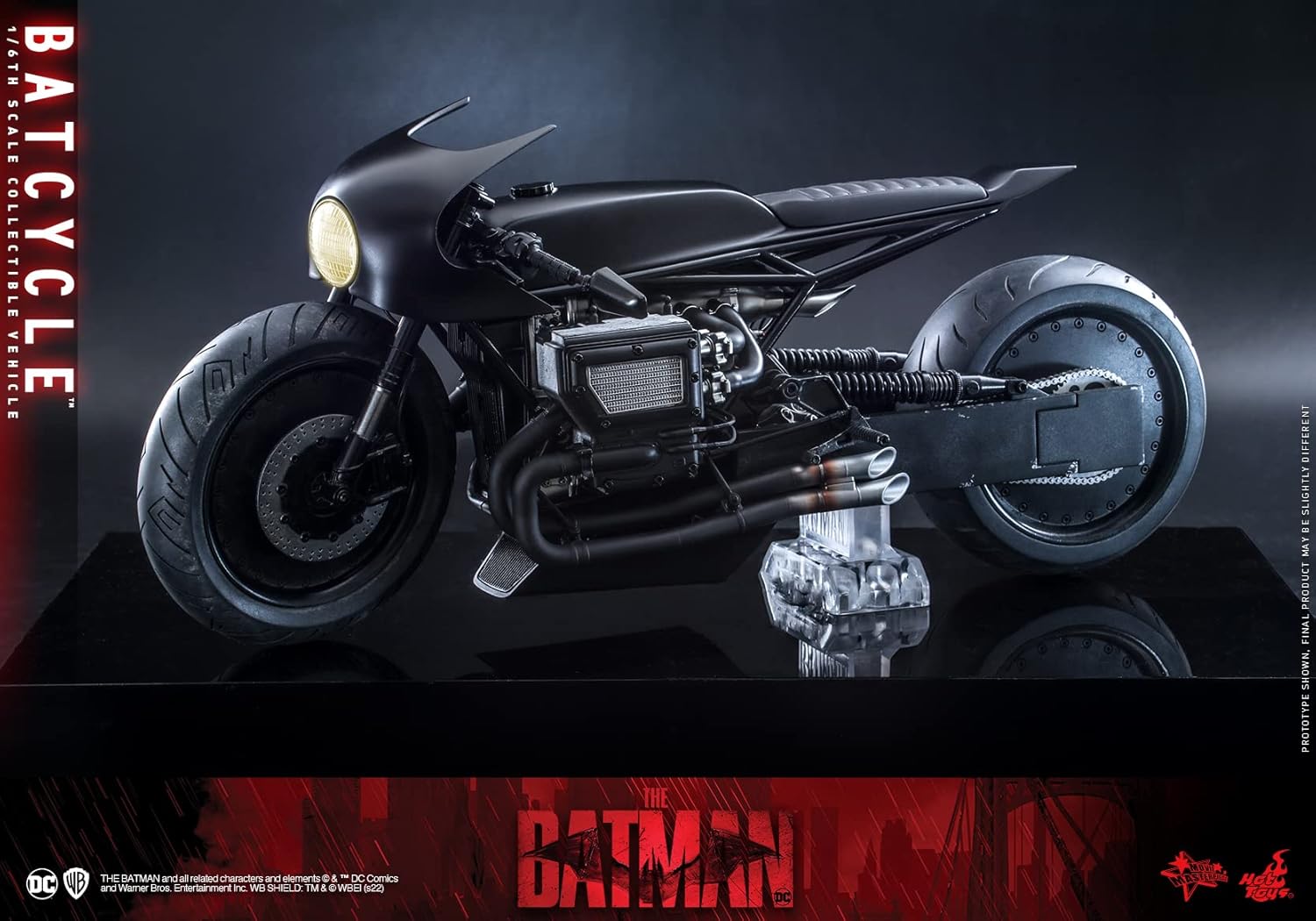 Movie Masterpiece The Batman - Batcycle 1/6 Scale Vehicle Black