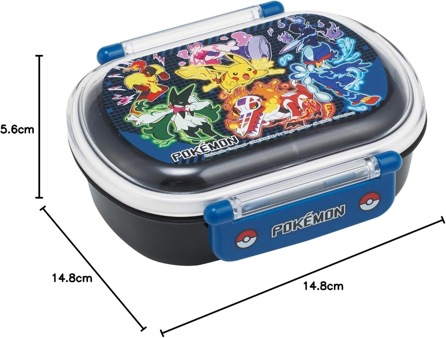 Skater QAF2BAAG-A Children's Bento Box, 12.2 fl oz (360 ml), Fluffy Lid, Made in Japan, 1 Tier, Dishwasher Safe, Microwave Safe, Pokemon 25