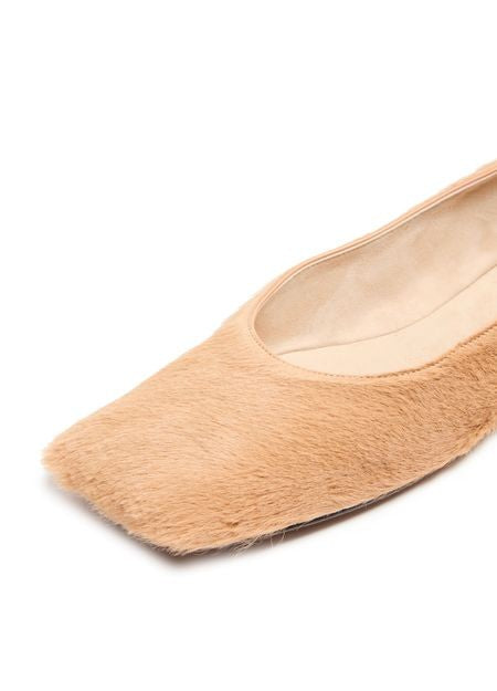 THE ROW Square ballet flat in pony - Image 6