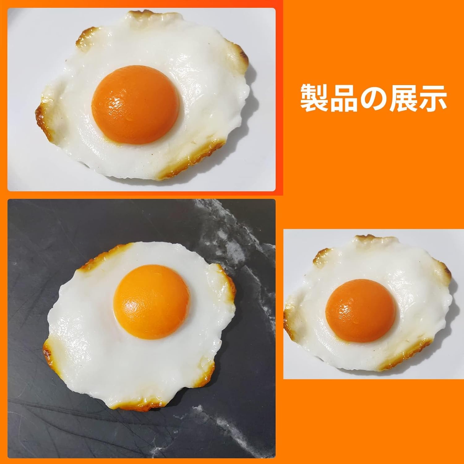 2 pcs sample fried eggs simulation food fried egg food sample realistic model display realistic food sample egg poached egg decor window decoration sketch model fake food model kids toys pretend play