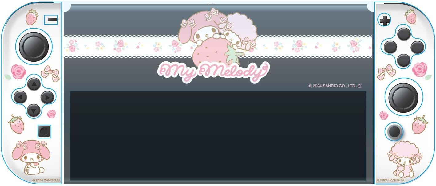 ALLONE (アローン) Game Use Separate Clear Case #Unipo Sanrio Characters My Melody 9.25"*0.59"*3.94" Protects from Scratches and Stains Compatible with Switch OLED Can be Charged While Attached Convenient