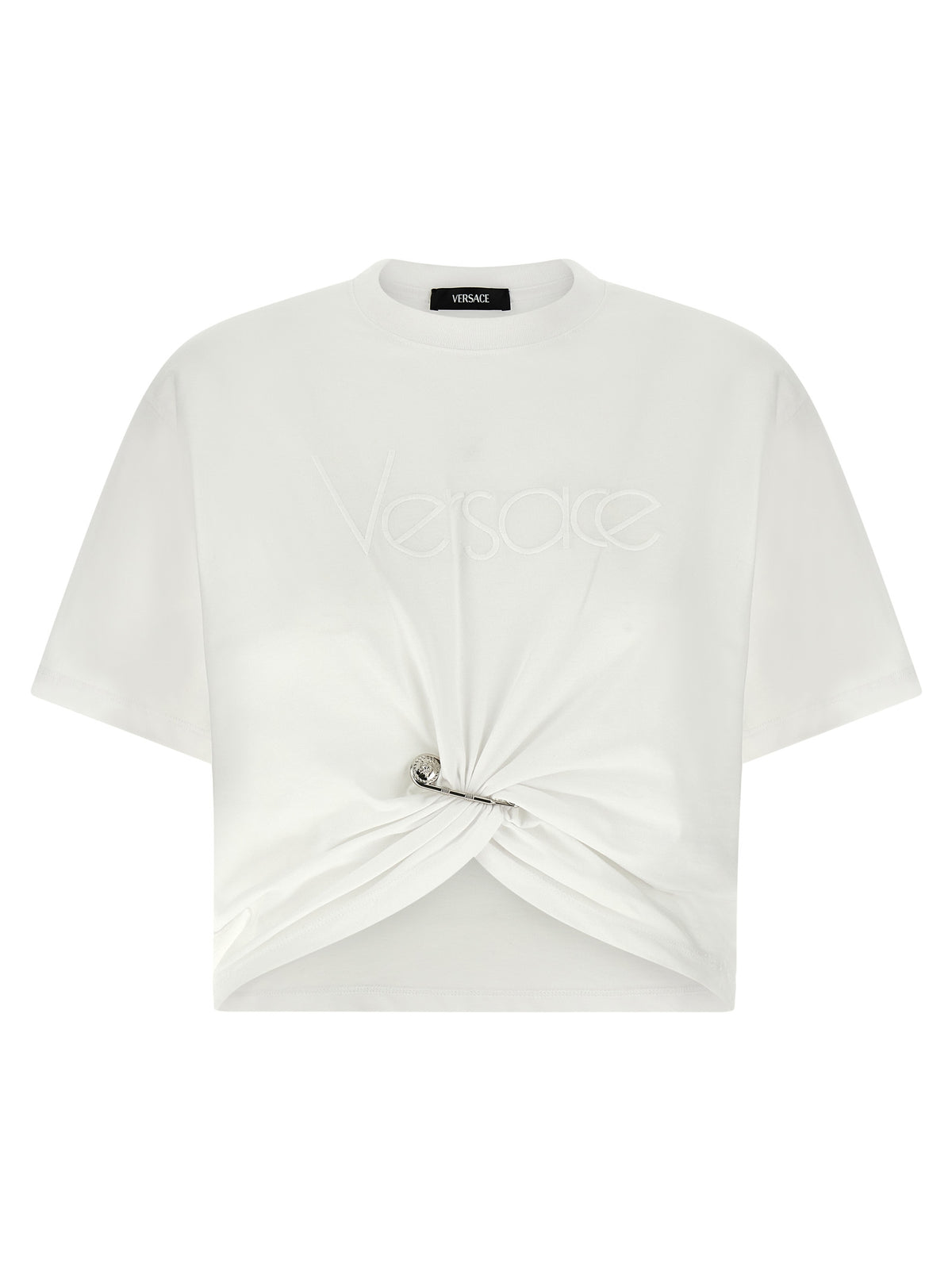 Versace ヴェルサーチロゴ刺繍Tシャツ - Image 6