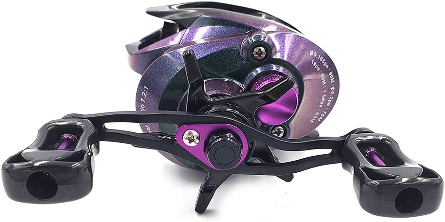 YU191 Fishing Reel, Bait Reel, Ultra Lightweight, Shallow Groove Spool, Aluminum Alloy Spool, Bait Finesse Reel, For Sea, Stream, Fishing, Strong Magnetic Brakes