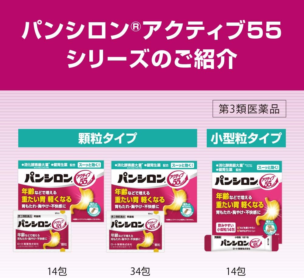 【第3類医薬品】パンシロンアクティブ55顆粒 34包