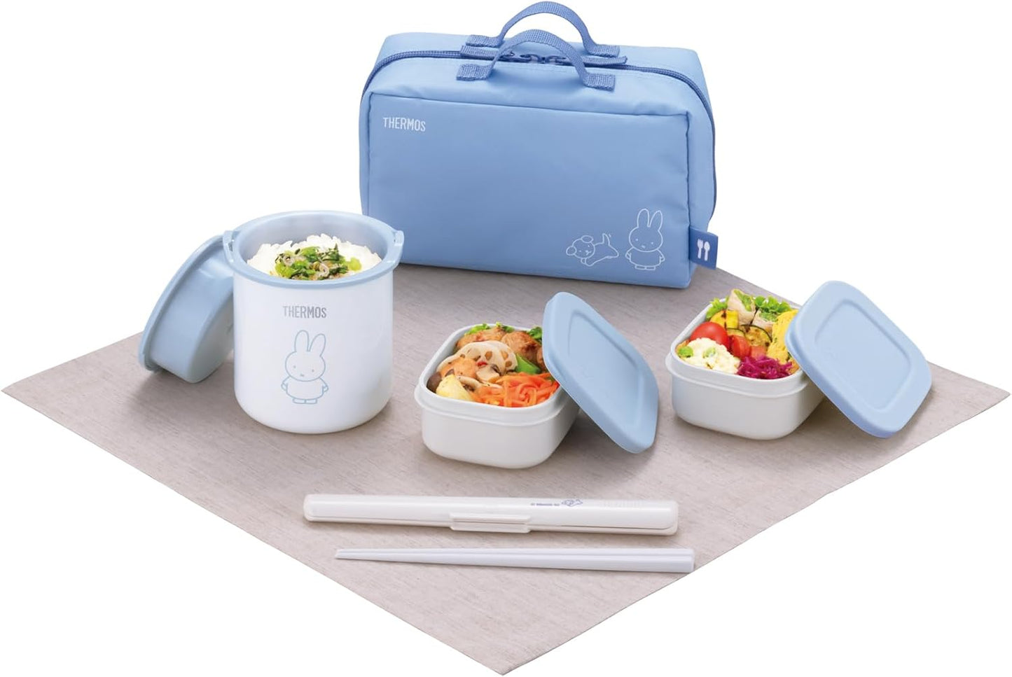 Thermos DBQ-257B ASB Thermal Lunch Box, 250 ml, Ash Blue, Miffy