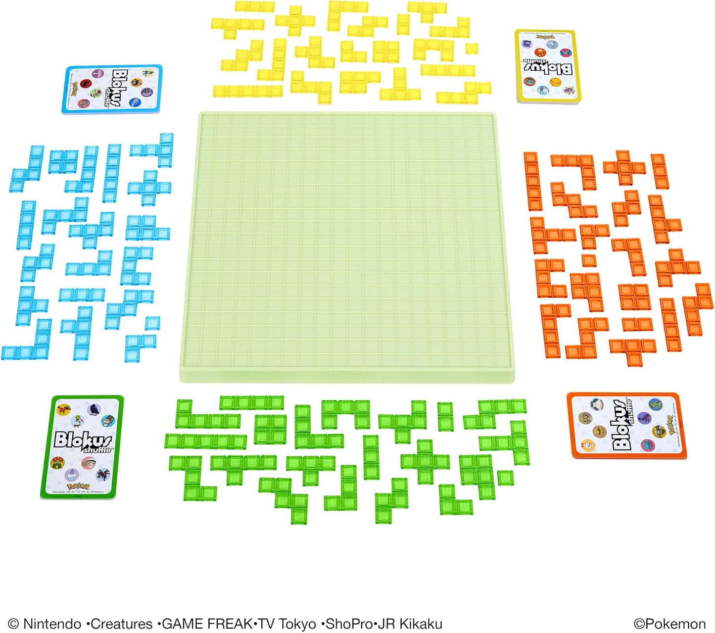 Mattel Game Blokus Blokus Shuffle Pokemon Edition Board Game Educational Game For 2-4 Players Ages 7 and Up HHM20