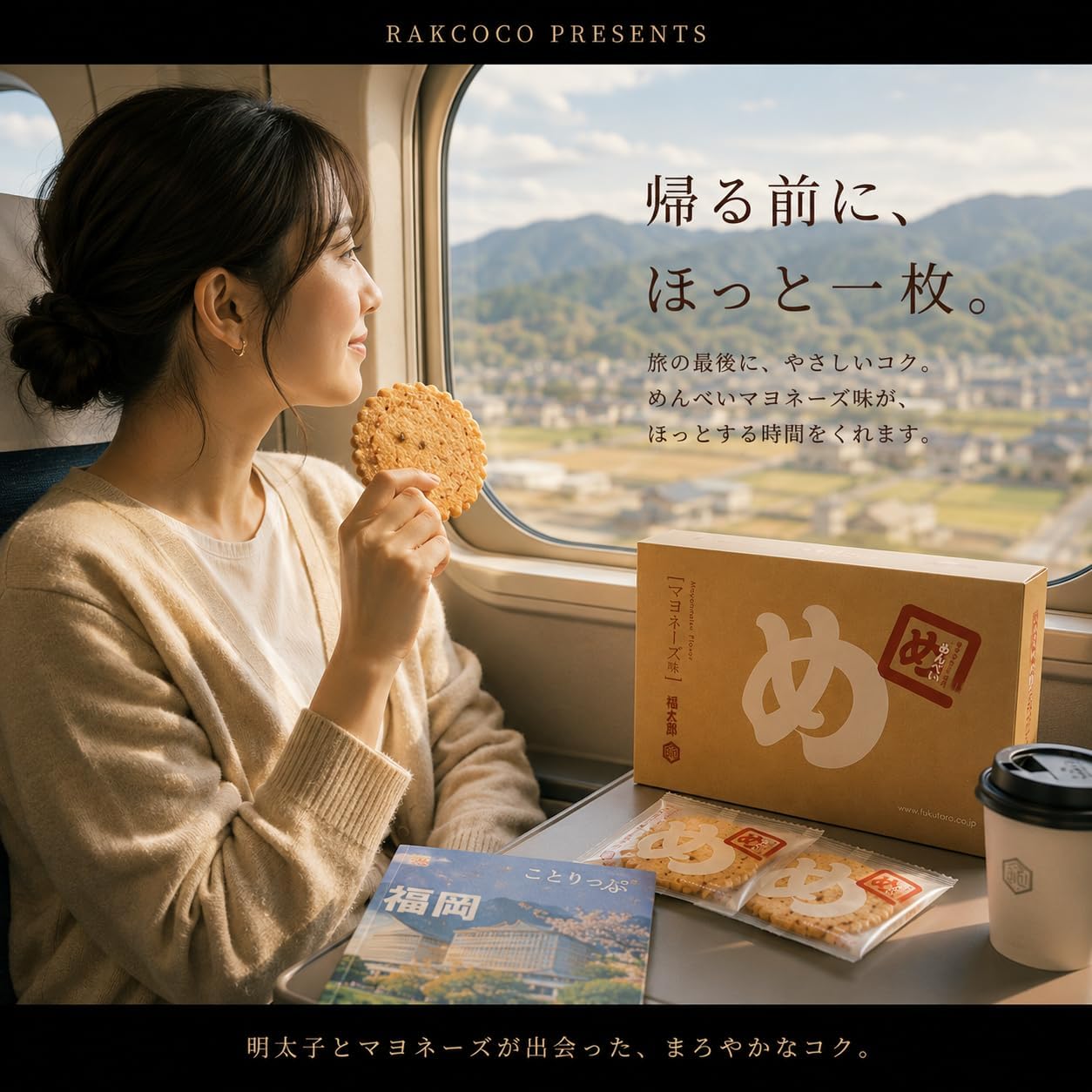 Fukuoka Limited Product: Fuktaro Menbee Mayonnaise Flavor (2 Sheets x 16 Bags), Fukuoka Souvenir, Spicy Mentai Flavor, Includes Handbag, Fukuoka Souvenir, Souvenir, Gift, Gift, Gift, Sweets