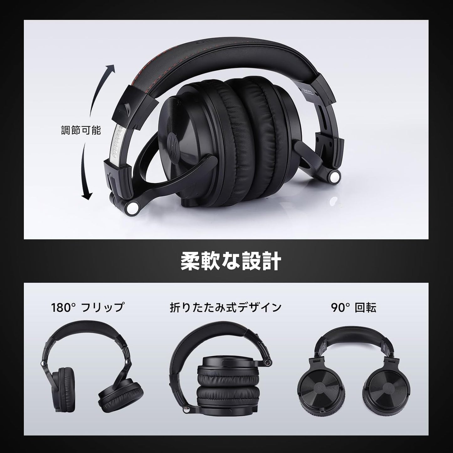 OneOdio Wireless Headphones with Up to 110 Hours Playback Bluetooth Over-Ear with Built-in Mic Foldable Wired/Wireless Compatible Headphones with Heavy Bass Multipoint Pairing Pro C