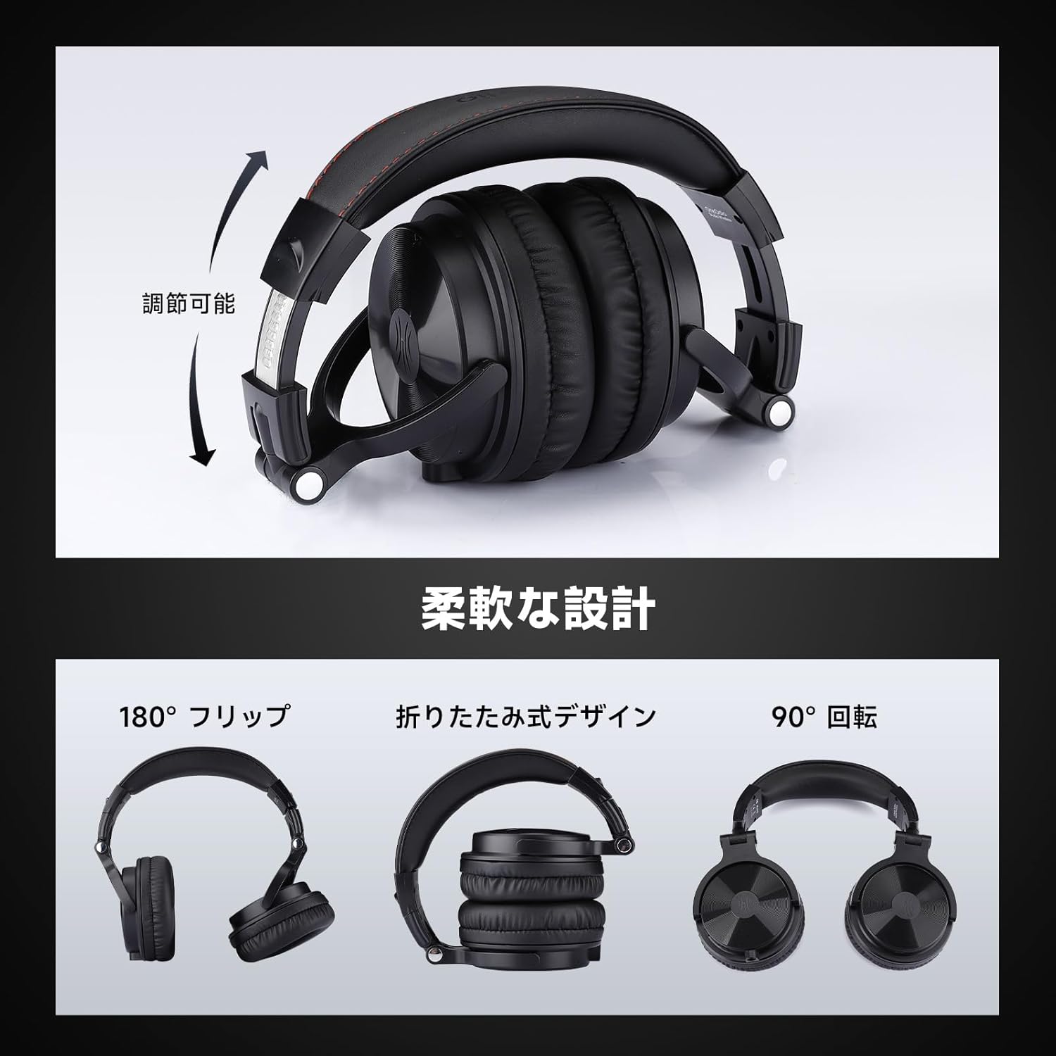 OneOdio Wireless Headphones with Up to 110 Hours Playback Bluetooth Over-Ear with Built-in Mic Foldable Wired/Wireless Compatible Headphones with Heavy Bass Multipoint Pairing Pro C