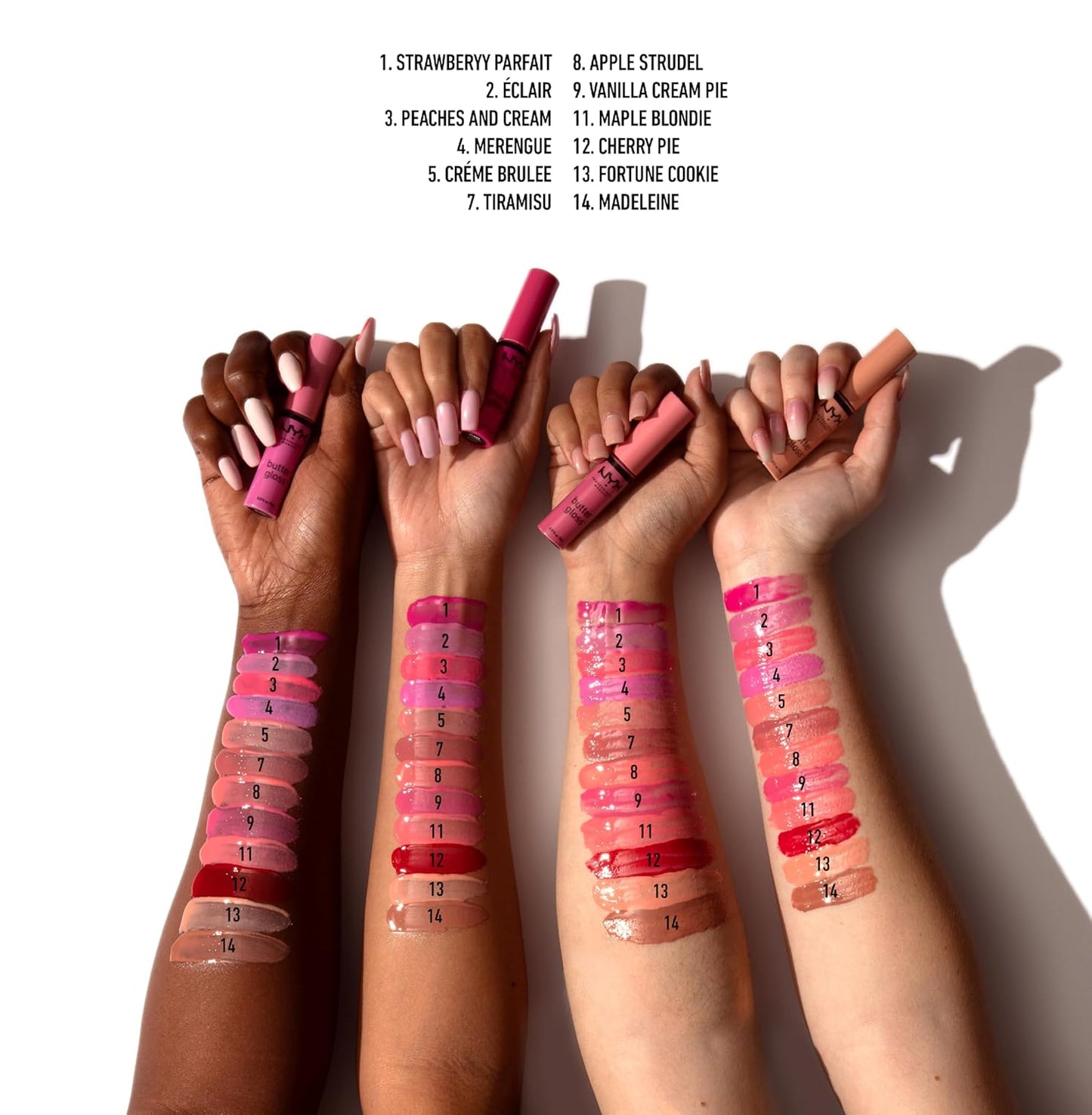 NYX MAQUILLAJE PROFESIONAL Brillo de mantequilla, brillo de labios no pegajoso - Tiramisu (Brown)