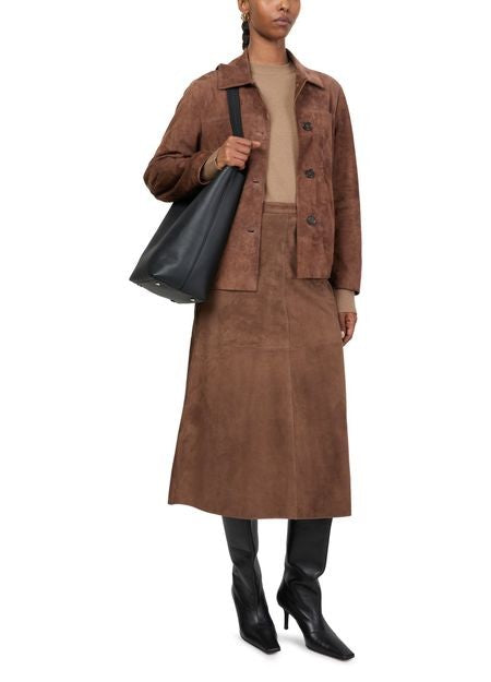 S MAX MARA Cloe shirt jacket in suede leather - Image 6