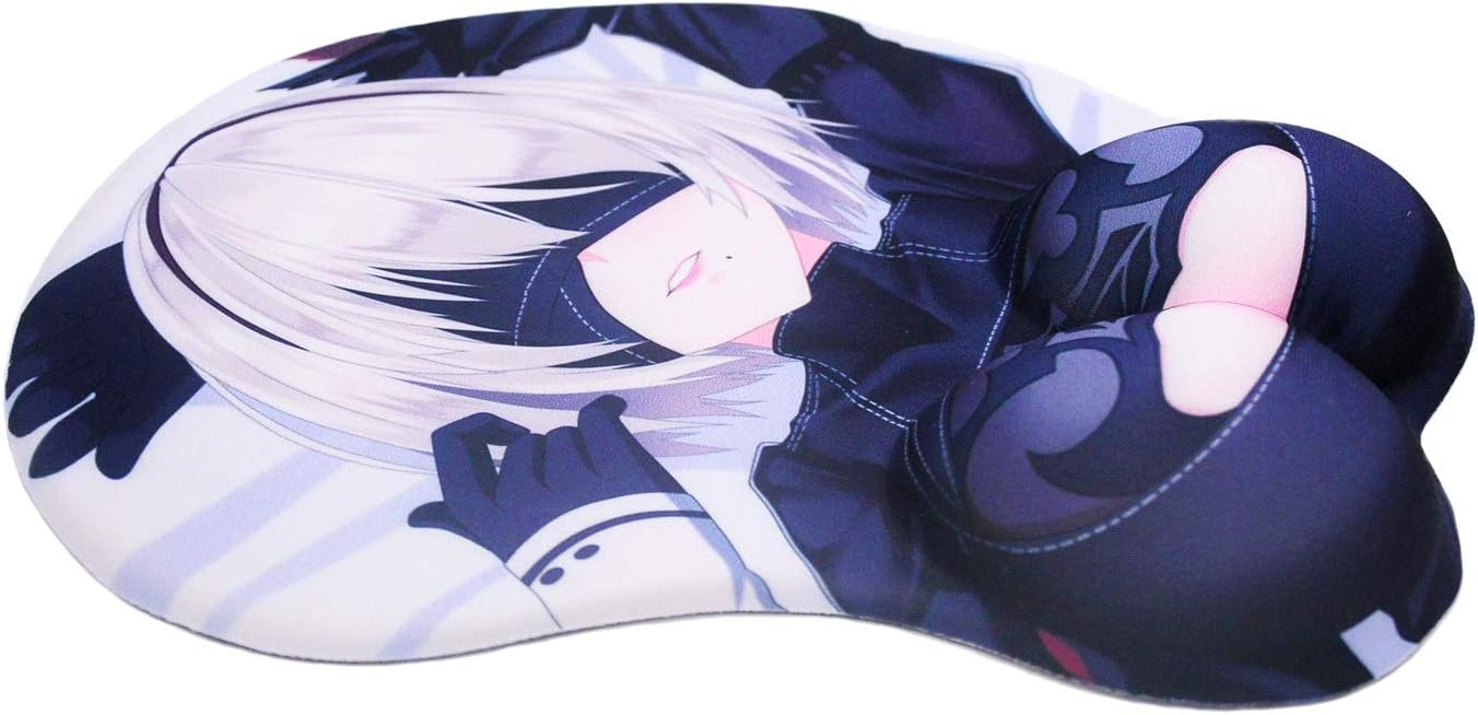 Anime Mouse Pad 3D Mouse Pad Three-dimensional Breasts Buttocks Mouse Pad Chest Cartoon Mouse Pad (B)