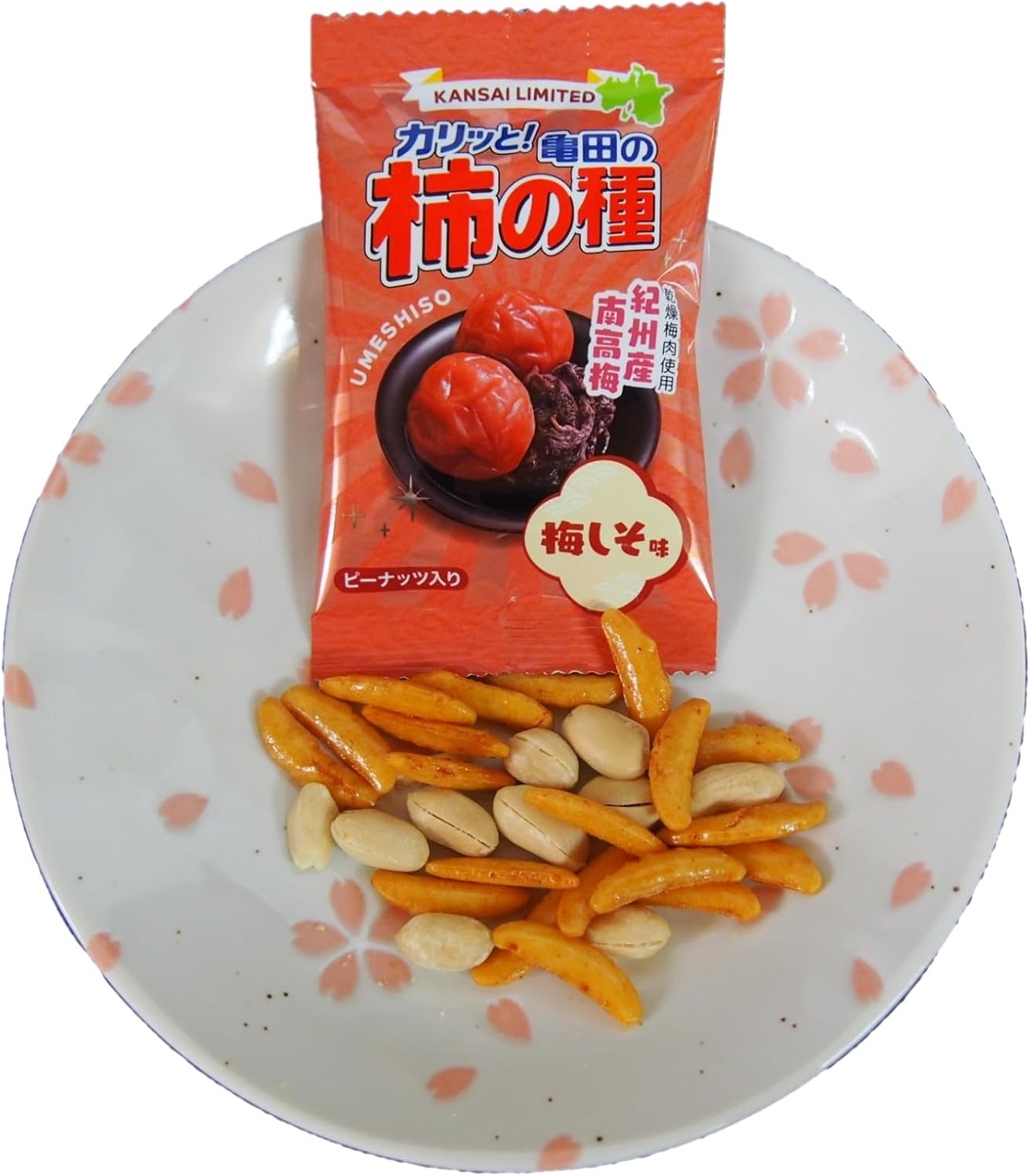 Kansai Limited Souvenirs Osaka Kyoto Nara Kobe Wakayama Kameda's Kaki no Tane with Peanuts 180g 16-pack (4 varieties x 4 bags)