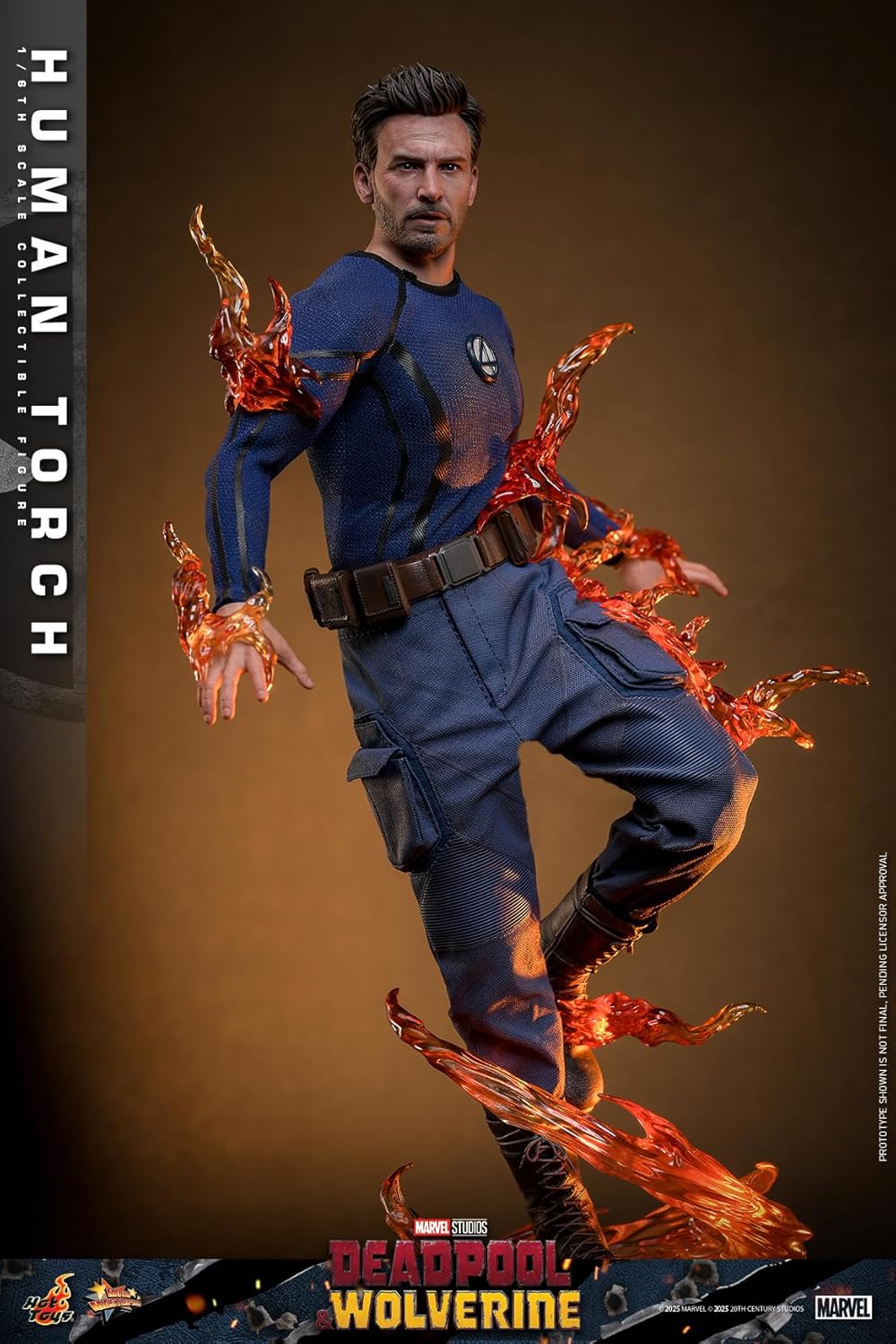 Movie Masterpiece Deadpool & Wolverine Human Torch 1/6 Scale Figure