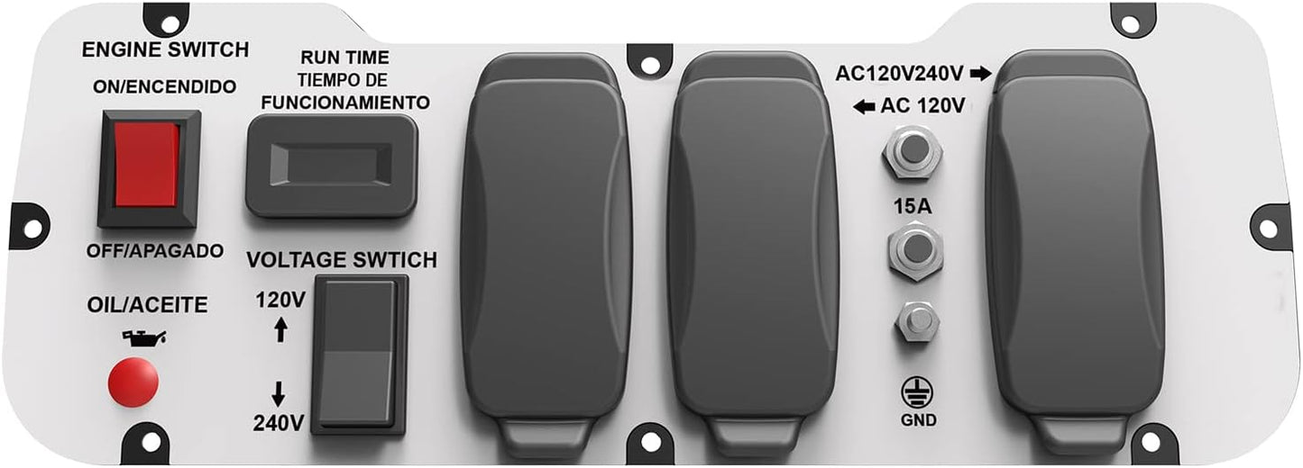 A-iPower SUA4500 4,500-Watt Gasoline Powered Portable Generator Wheel Kit Included, Red