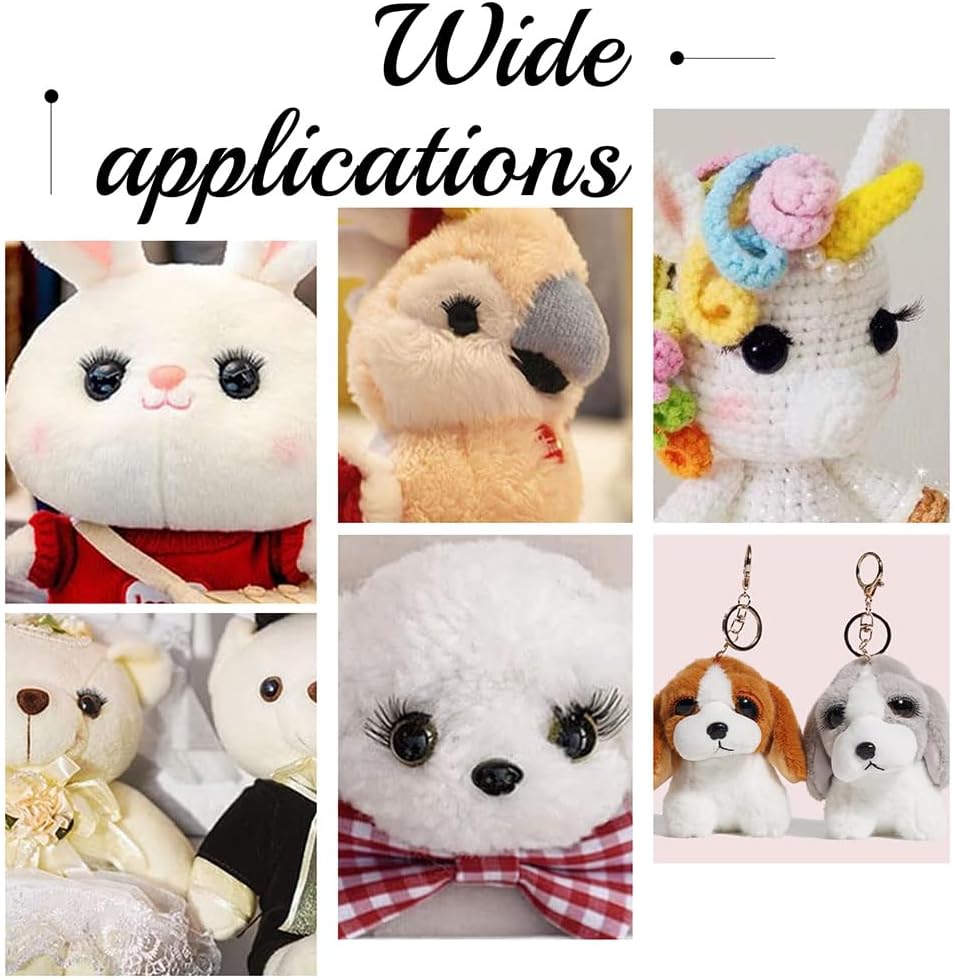 PH PandaHall Doll Washers, 20 Pieces, Stuffed Eyelashes, False Eyelashes, For Doll Eyelashes, DIY Doll Making, DIY, Sewing, Crafting Parts, Handmade Parts, Materials, Hole Diameter 0.2 inches (5.5 mm)