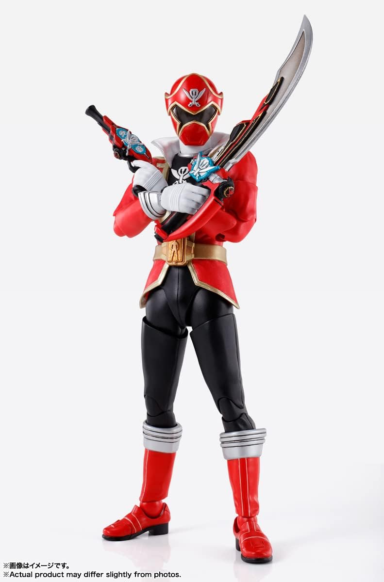 S.H. Figuarts (True Bone Carving Process) Pirate Sentai Gokaiger Gokai Red, Approx. 5.7 inches (145 mm), PVC & ABS, Pre-painted Action Figure