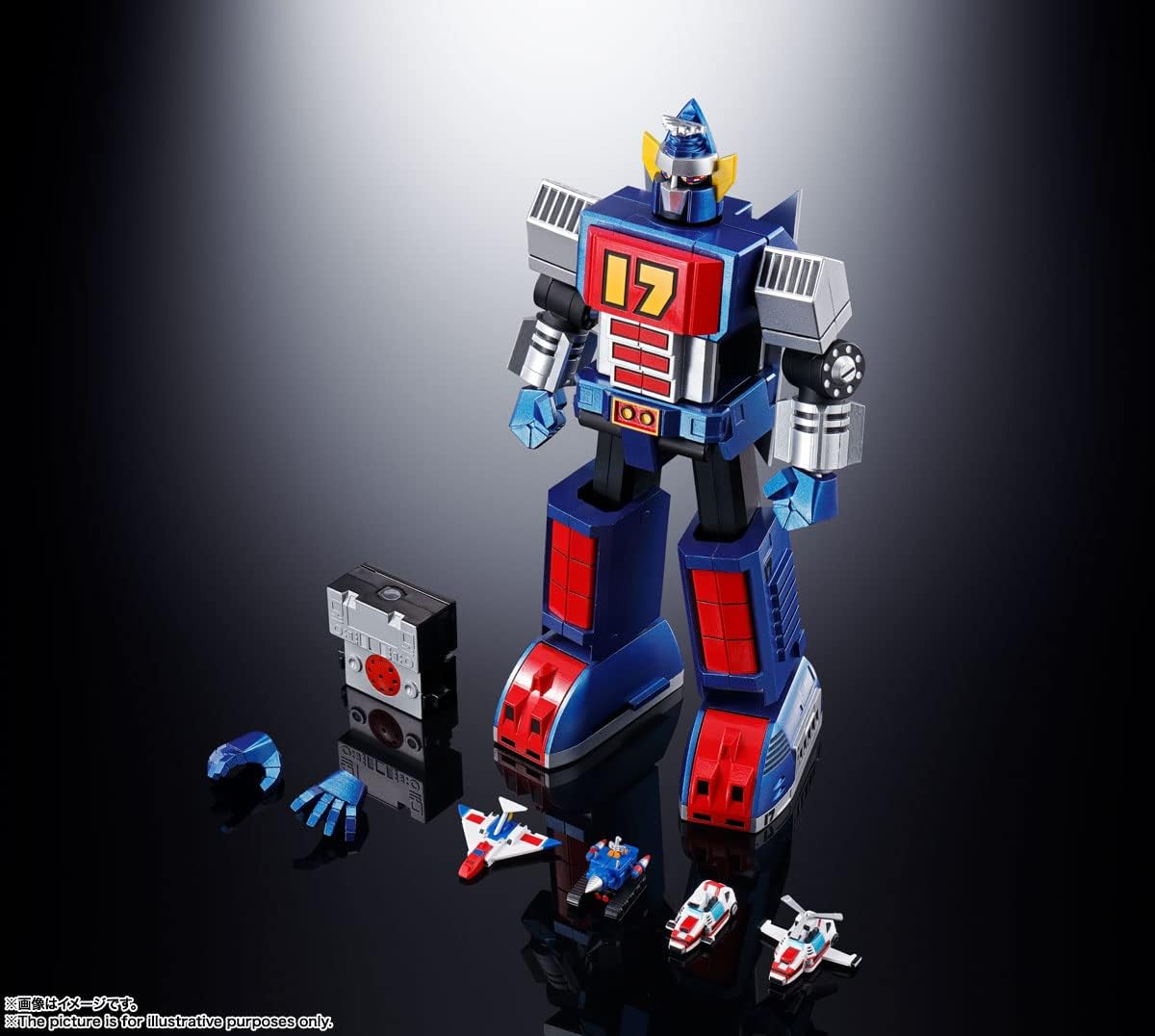 Soul of Chogokin GX-101 Daitetsujin 17, Approx. 7.1 inches (180 mm), PVC & ABS & Die Cast Pre-painted Action Figure