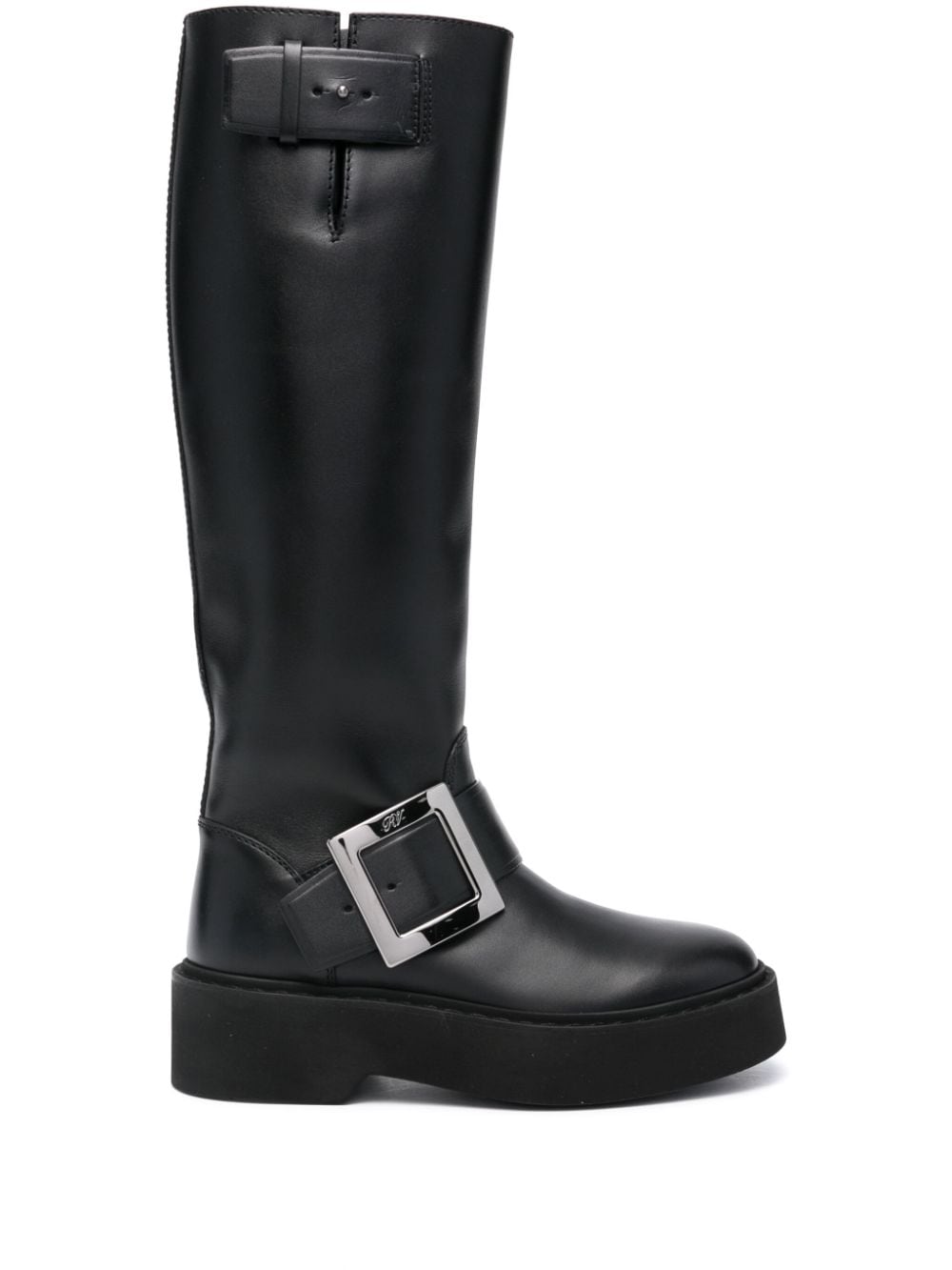 Roger Roger Vivier Viv Rangers High Leather Boots - Image 6