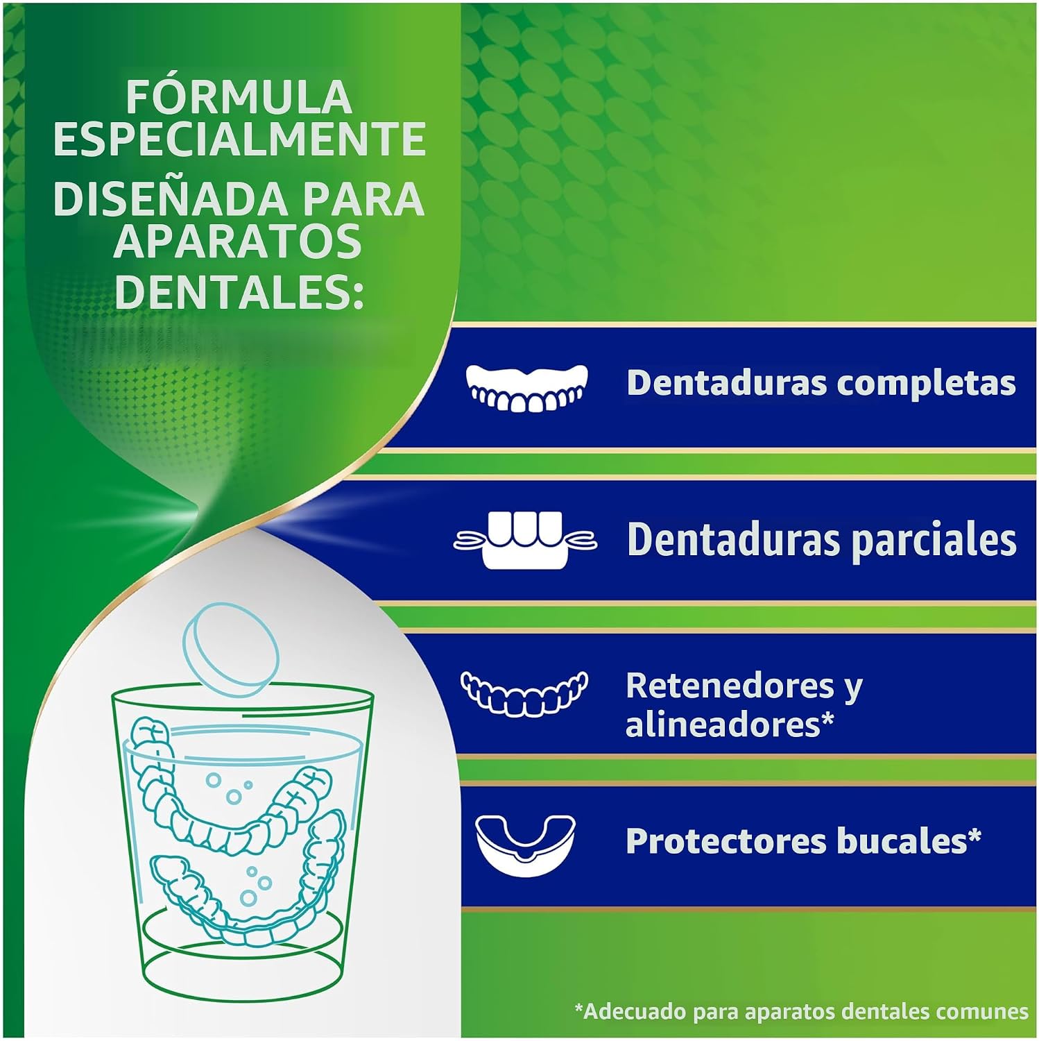 Polident Blanqueamiento nocturno antibacteriano, limpiador para aparatos dentales en tabletas, 60 unidades