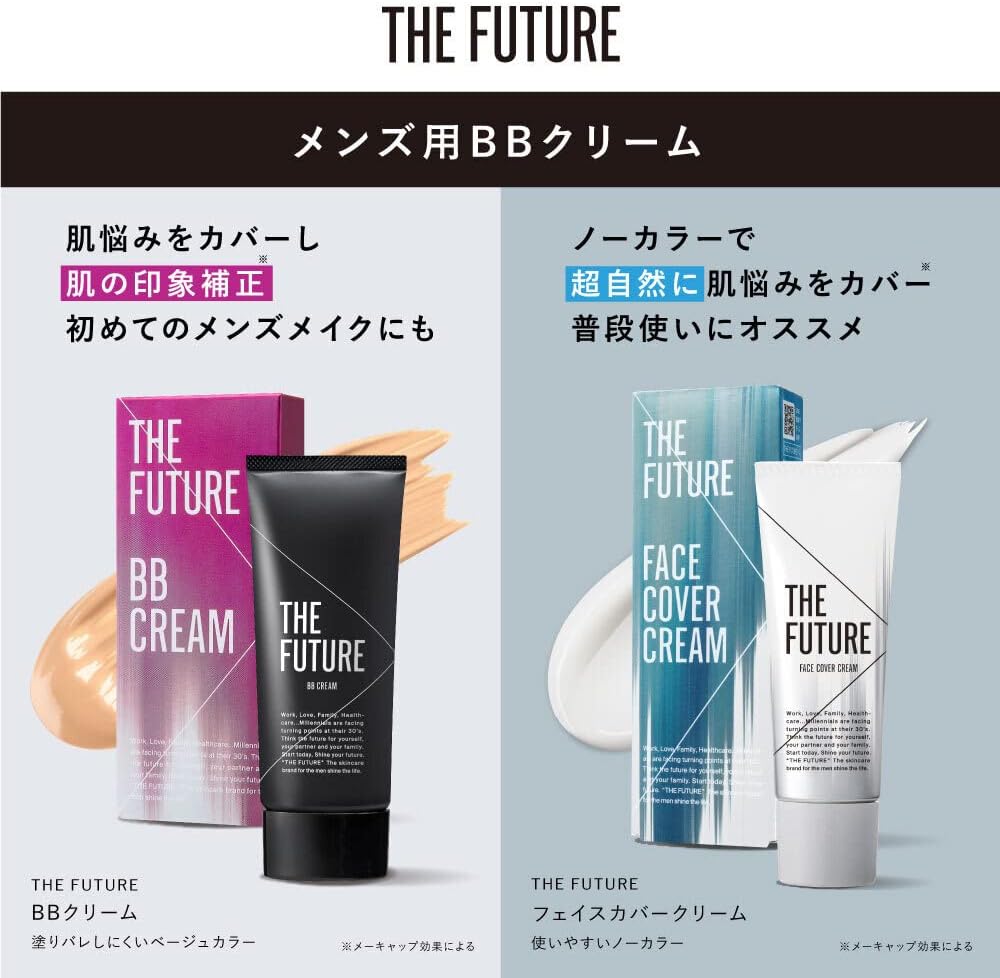 The Future Face Cover Cream, Anti-Glare, Oil Control, Pore Cover, Oily Skin, Smooth Skin, No Color, Makeup Base, Set of 3