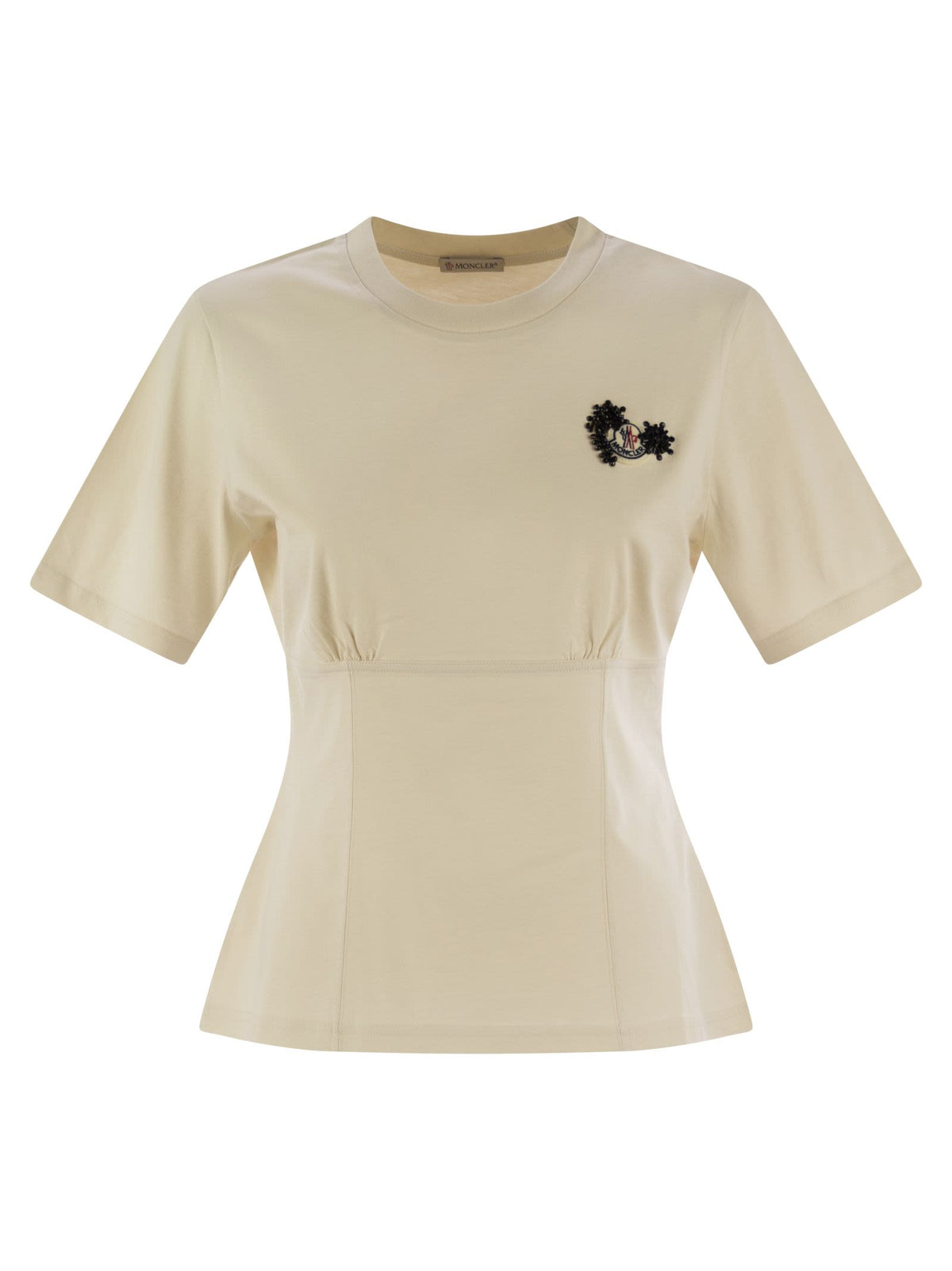 Moncler 手作りのビーズ付きのモンクラーコットンTシャツ - Image 6