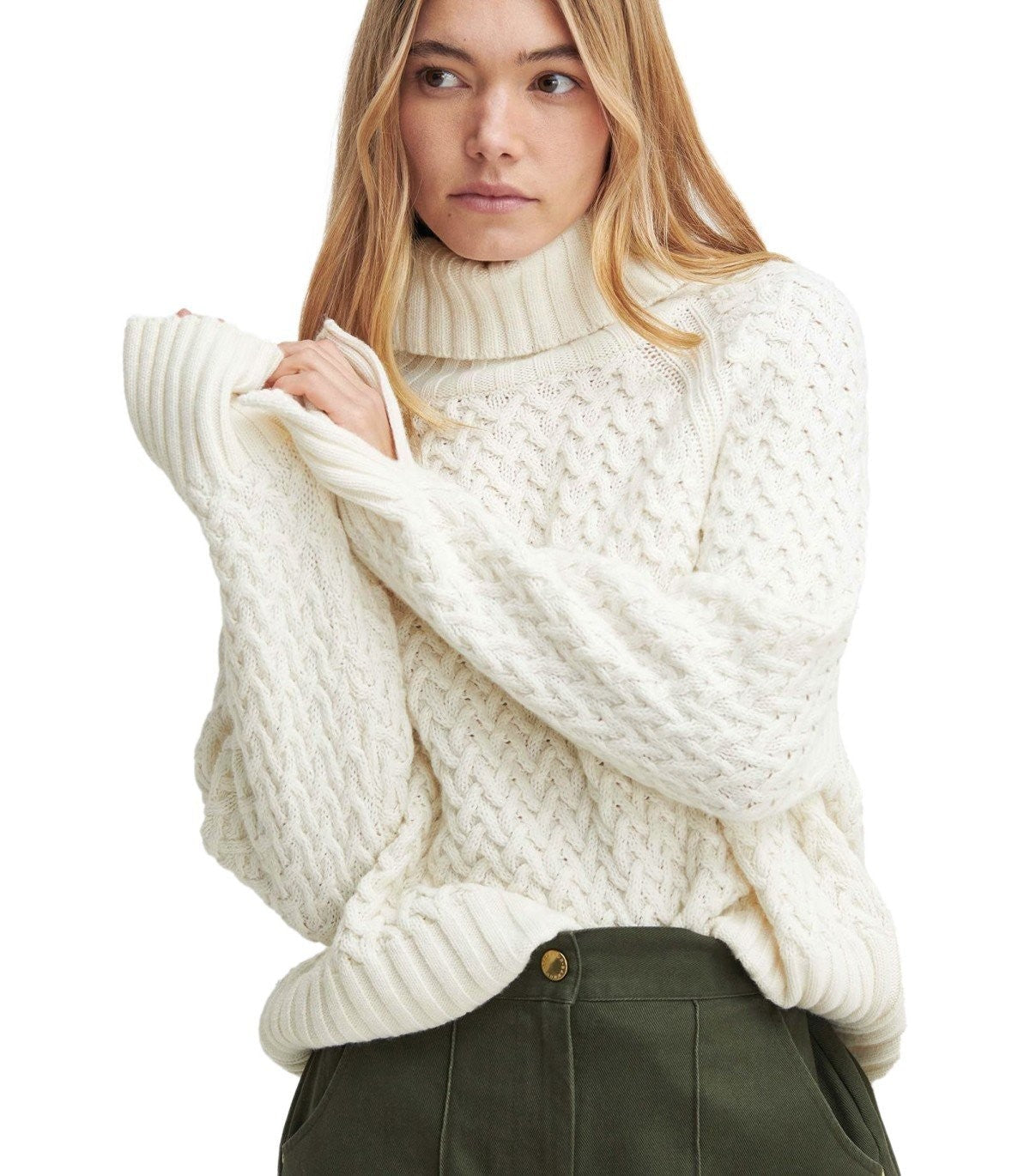 Barbour Barbour Malton Ecru Turleneckジャンパー - Image 6