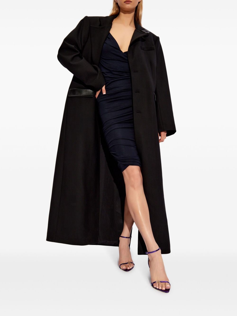 Saint 聖ローレントvネックしっかりした滑らかなドレス - Image 6