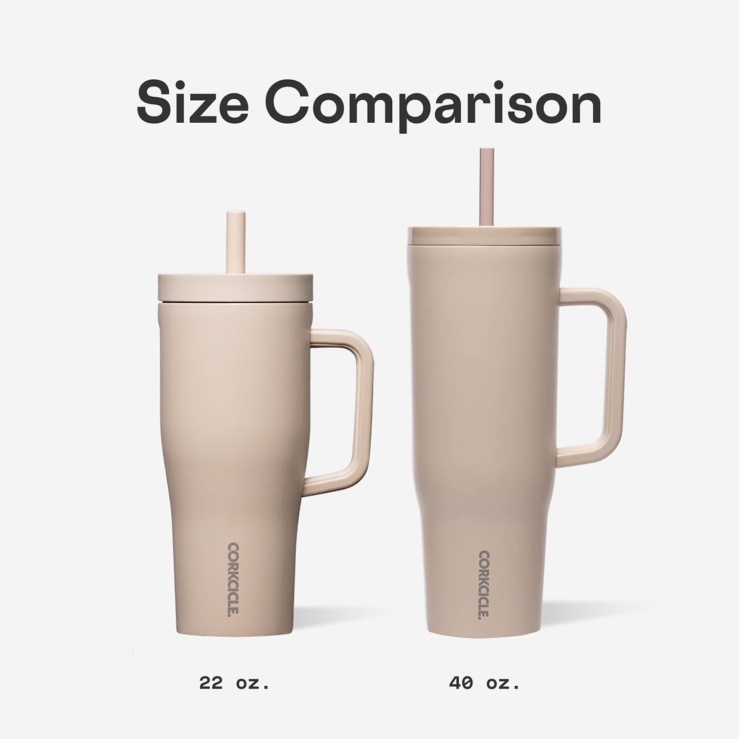Corkcicle Cruiser - Vaso aislado con asa y pajilla, mantiene las bebidas frías 20 horas, triple aislamiento, regalo de verano, mantiene las bebidas heladas, 40 onzas, Princesa Ariel