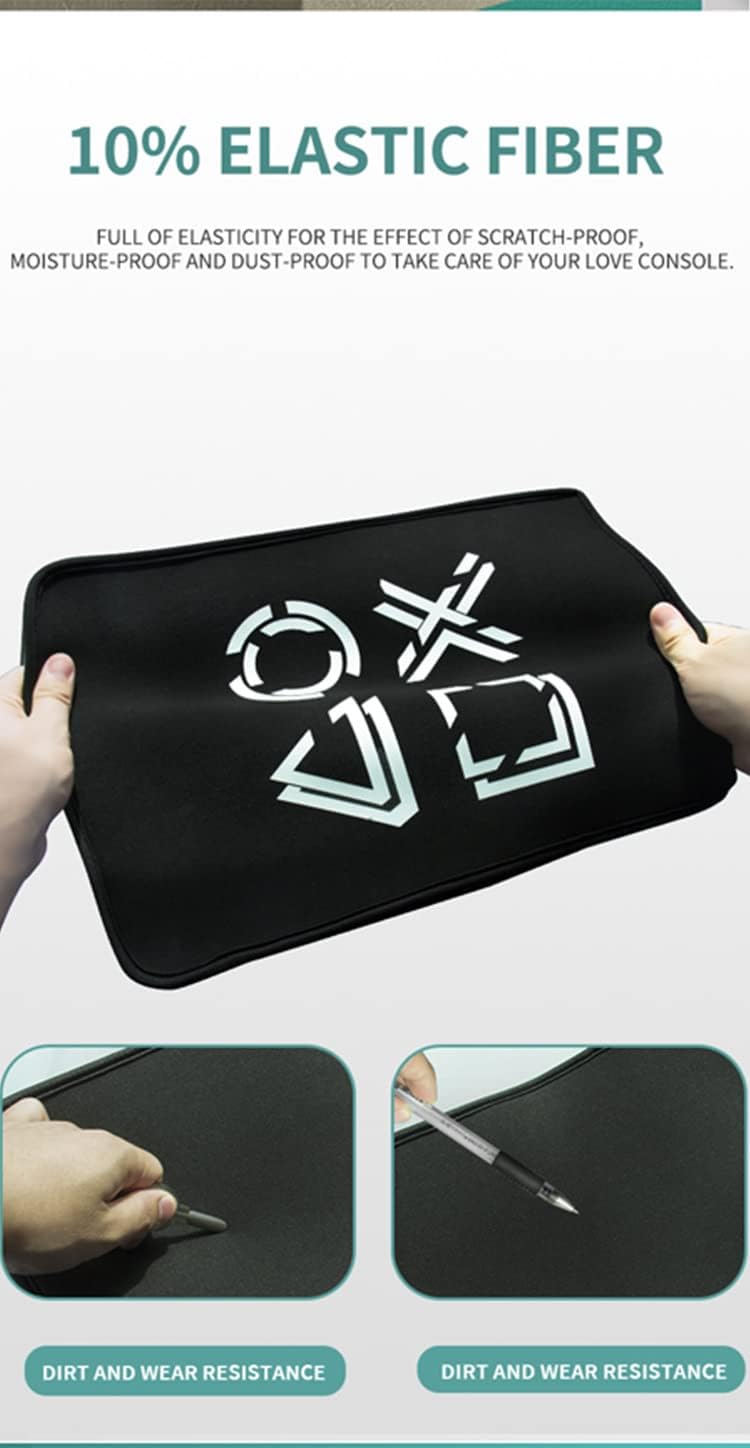 Wedorat PS5 Dust Cover Playstation 5 Game Console Case Skin Waterproof Washable Dust Cover Sleeve Accessories for PS5 Soft Clean Lining Dust Guard Black