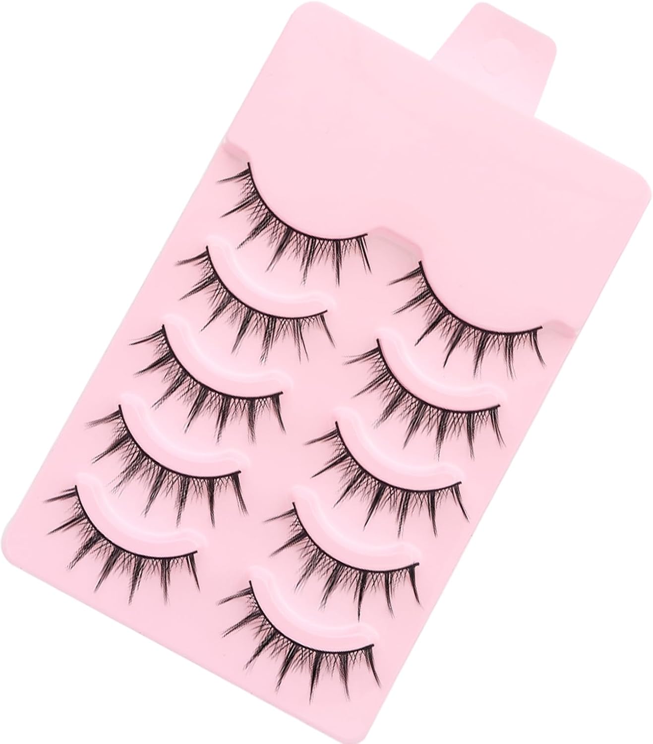 Fake Eyelashes, Natural, Ultra Lightweight, Soft, Everyday Makeup, Cosplay, Devil Style, 5 Pairs