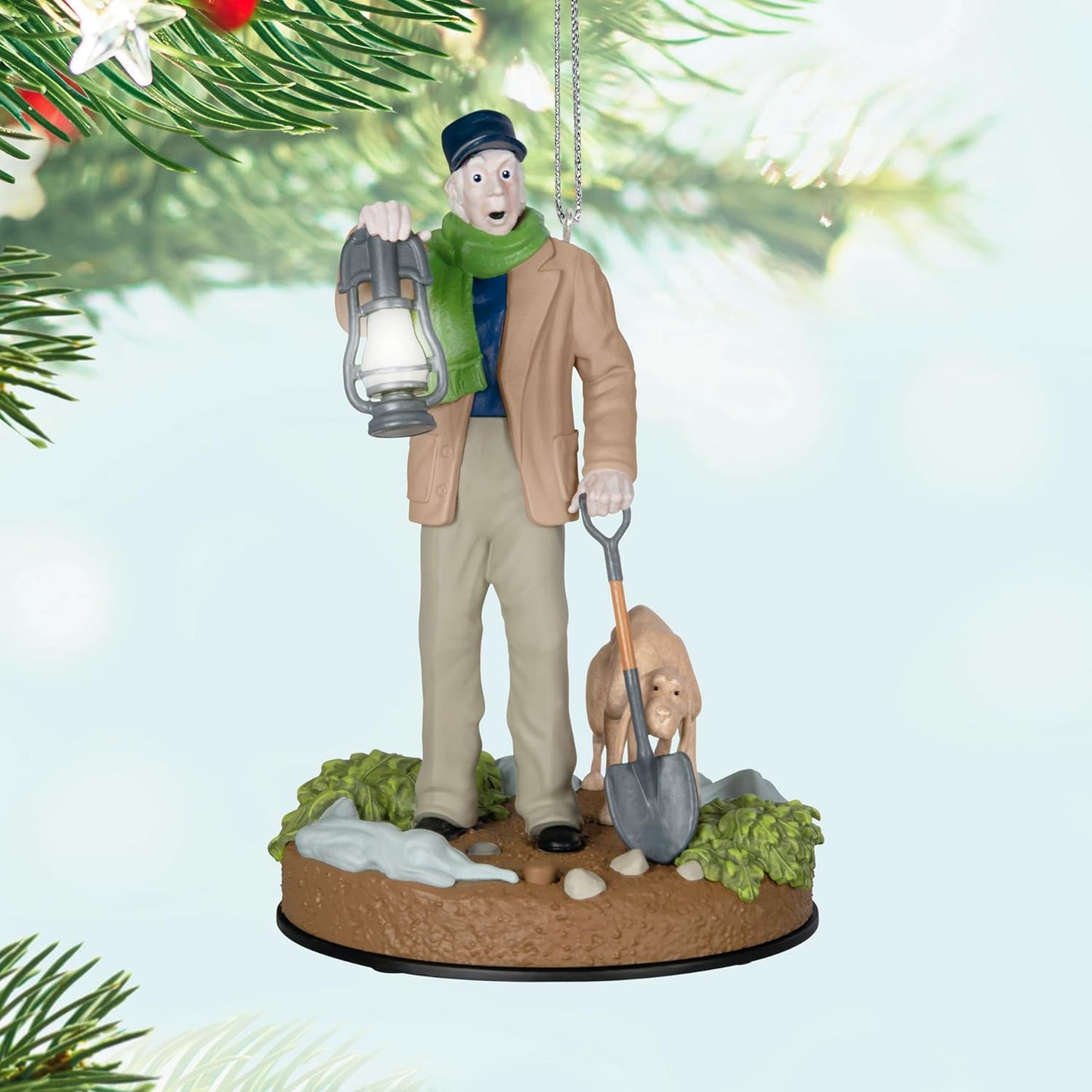 Tarjeta de recuerdo de Navidad Hallmark, colección Disney La mansión embrujada, El cuidador y su perro con luz y sonido, Regalos para fans de Disney