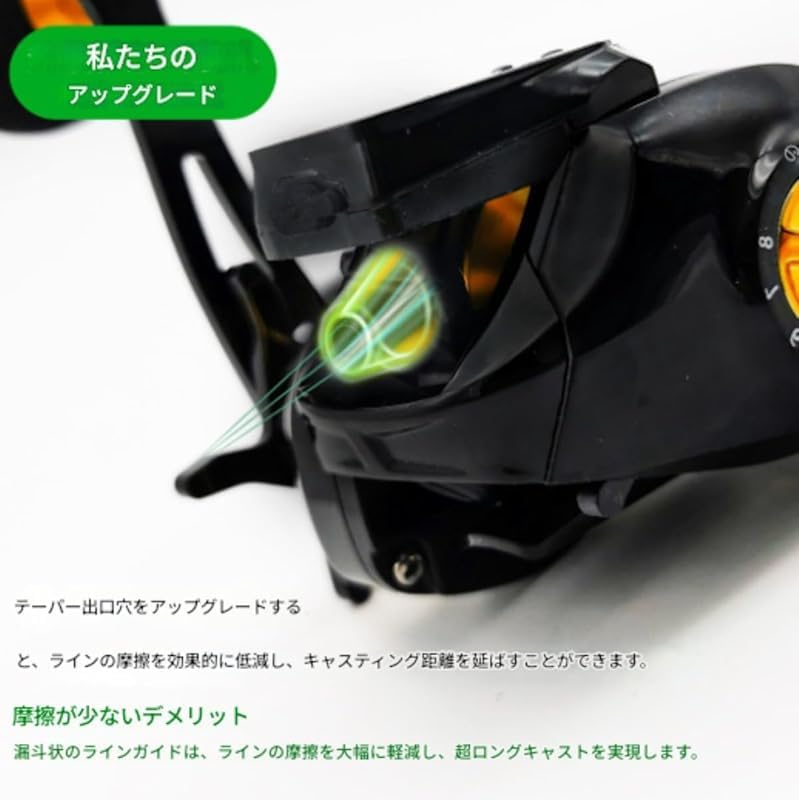 KryZaroギア比 7:2:1 防水釣り用ベイトリール デジタルディスプレイ付き正確ラインカウンター 水深表示魚信号アラーム 10kg 負荷容量 海釣り用釣りリール 釣り愛好家深海釣り用