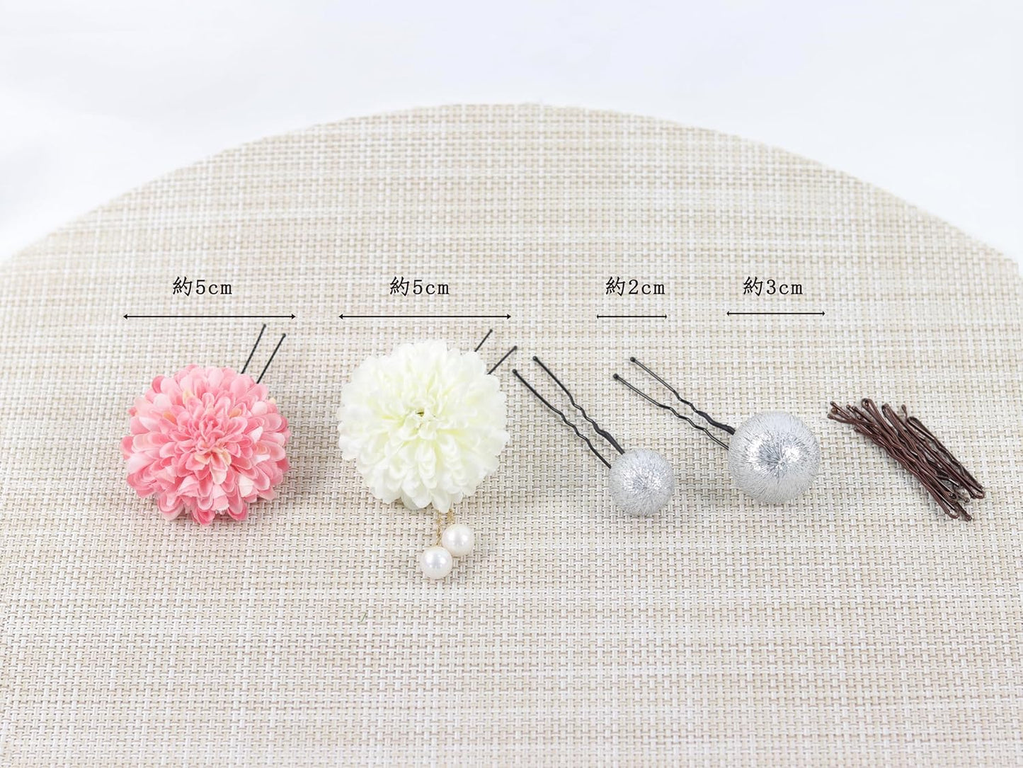 NANA Handmade Hair Ornament, Ping Pong Mu, Japanese Ball, Cute, Coming of Age Ceremony, Shichi-Go-San Fireworks Festival, Yukata, Graduation Ceremony, School Entrance Ceremony, Summer Festival