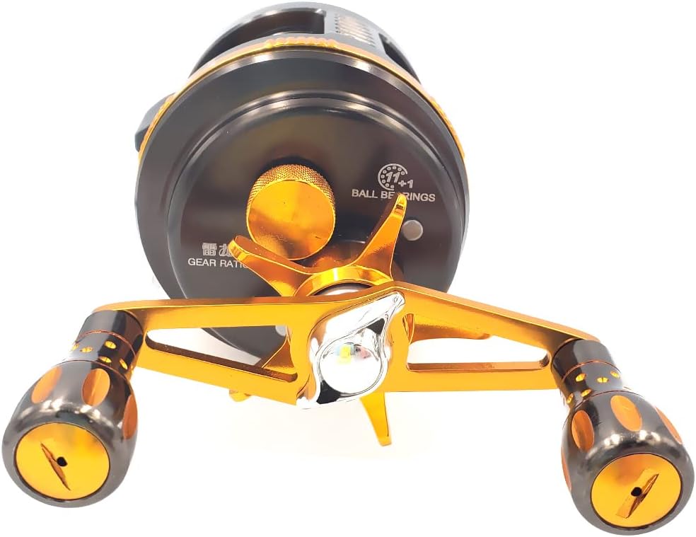 YU232 Fishing Reel, Bait Reel, Drum Reel, Lightweight, Deep Groove Spool, Aluminum Alloy Spool, For Sea, Mountain Streams, Fishing, Strong Magnetic Brake, Far Throw