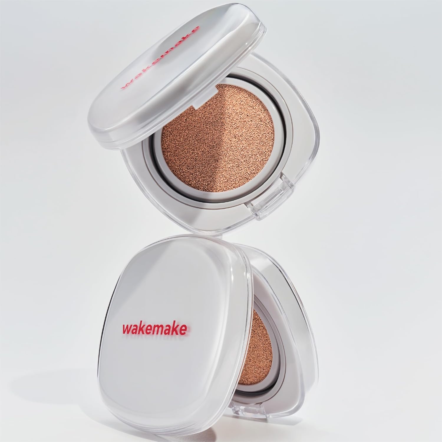 wakemake Seamless Wear Cushion, Cushion Funde, Moisturizing, Skin Feeling, Transparent, Korean Cosmetics (22N Neutral)