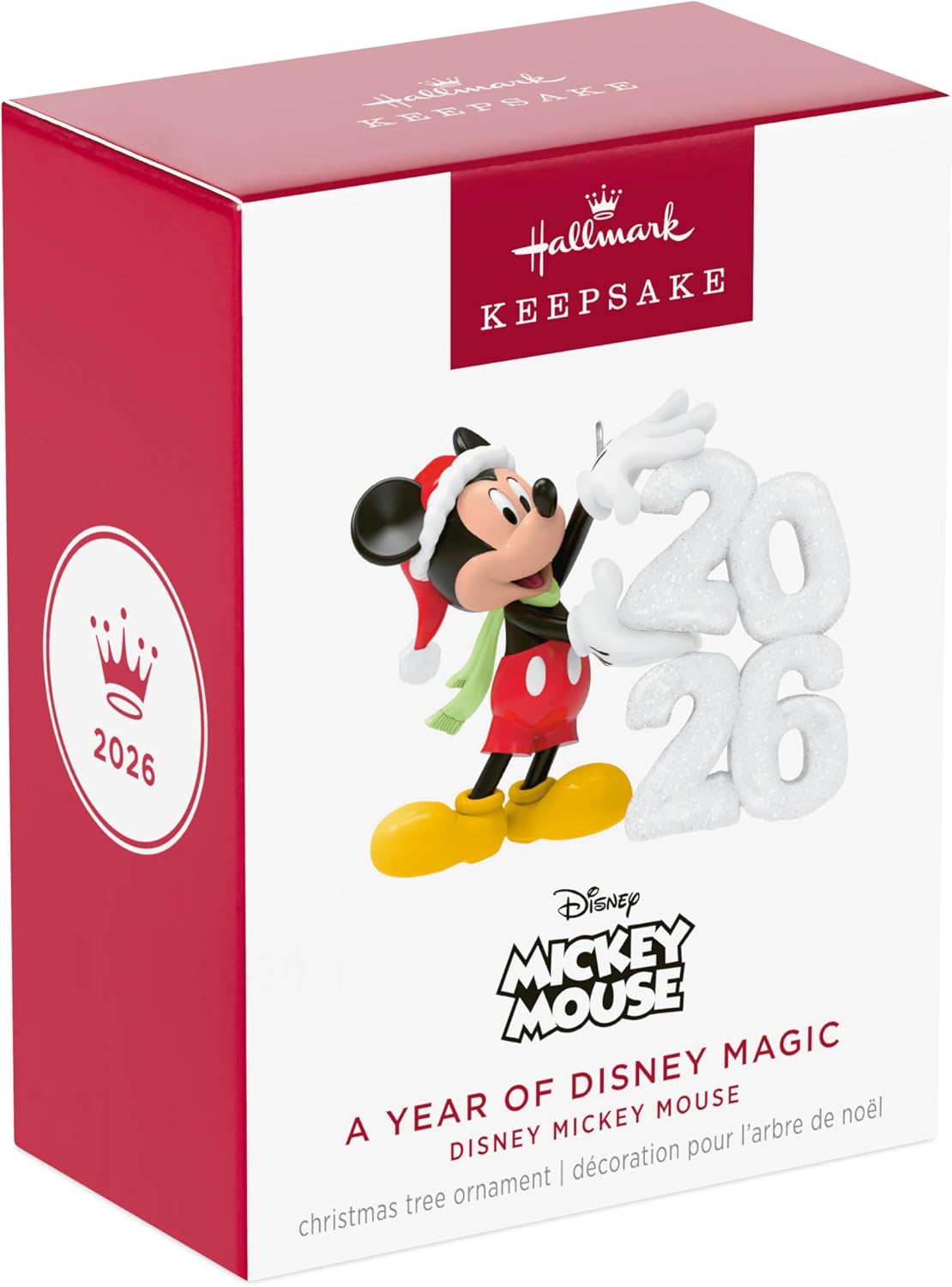 Hallmark Keepsake Adorno de Navidad 2026, Mickey Mouse A Year of Disney Magic 2026, regalos para fanáticos de Disney