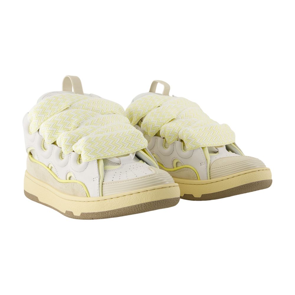 Lanvin 縁石スニーカーランビンレザーホワイト - Image 6